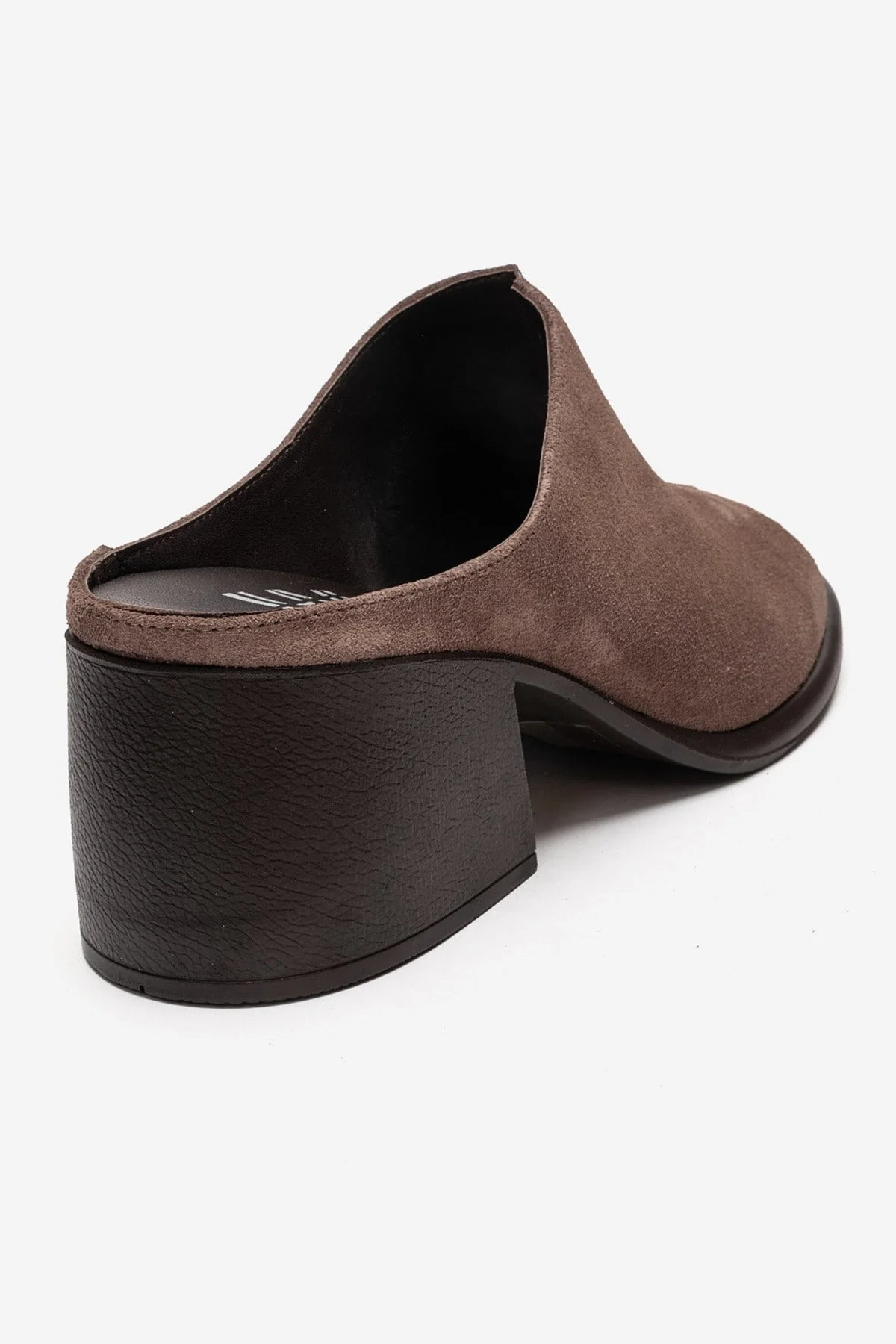 SOREX - Taupe Genuine Suede Leather Block Heel Slide (Women) - Image 5