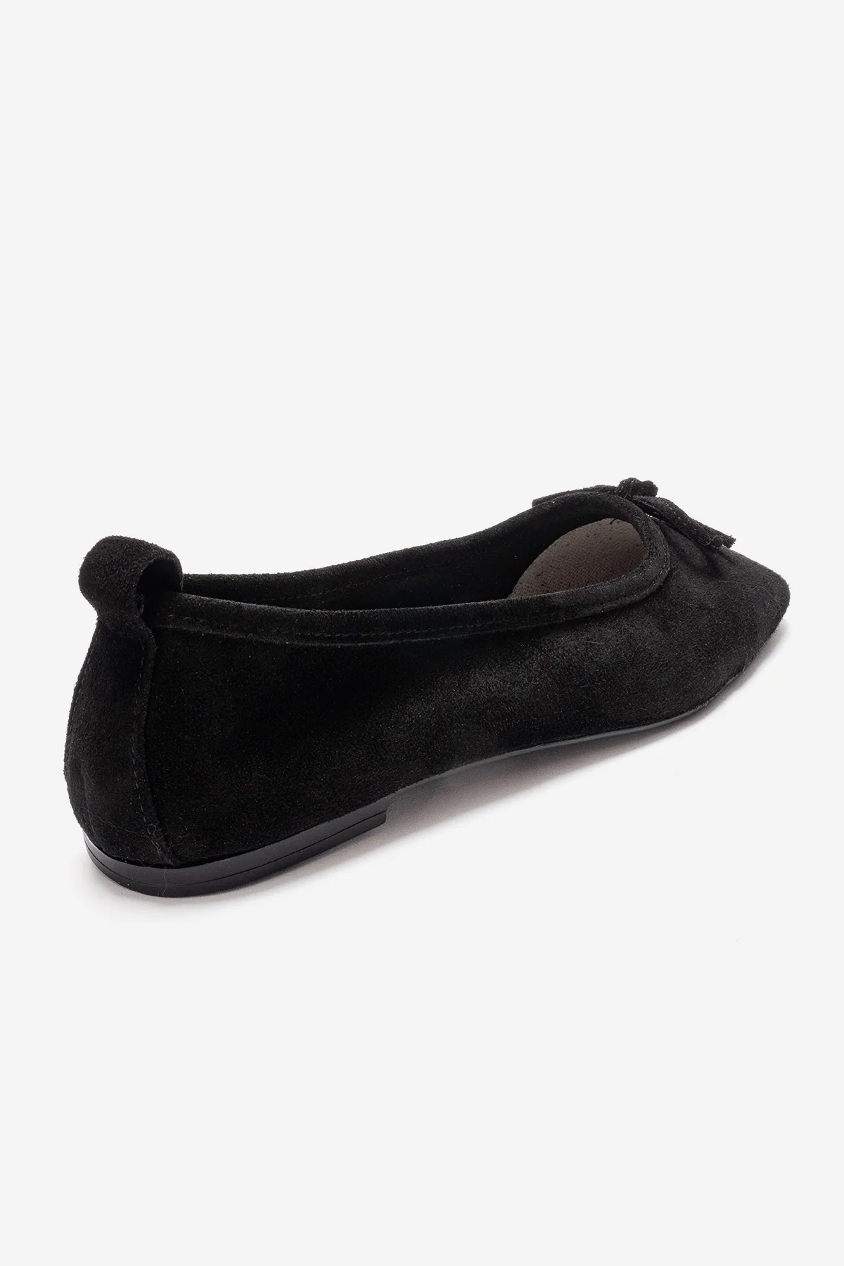 Sosa - Black Suede Genuine Leather Bow Ballet Flat (Women) - Image 5