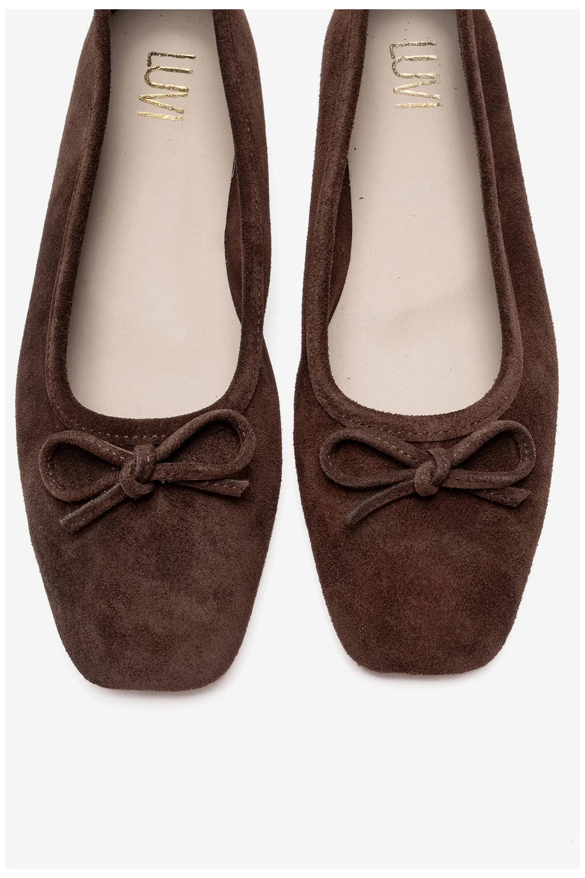 Sosa - Brown Suede Genuine Leather Bow Ballet Flat (Women) - Image 2