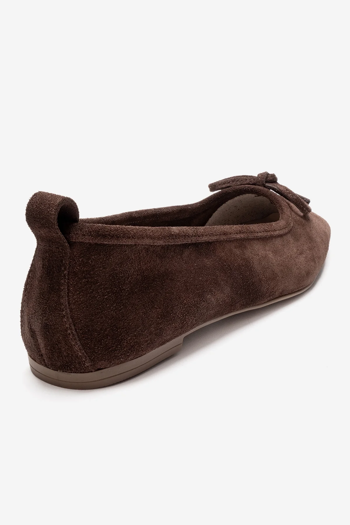 Sosa - Brown Suede Genuine Leather Bow Ballet Flat (Women) - Image 5
