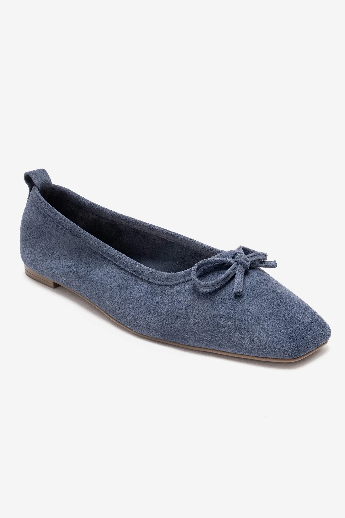 Sosa - Denim Blue Genuine Leather Bow Ballet Flat (Women) - Image 3
