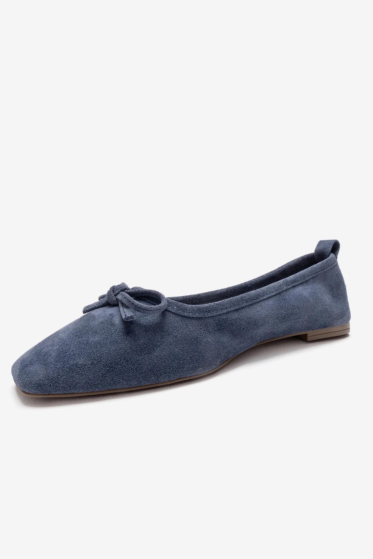 Sosa - Denim Blue Genuine Leather Bow Ballet Flat (Women) - Image 4