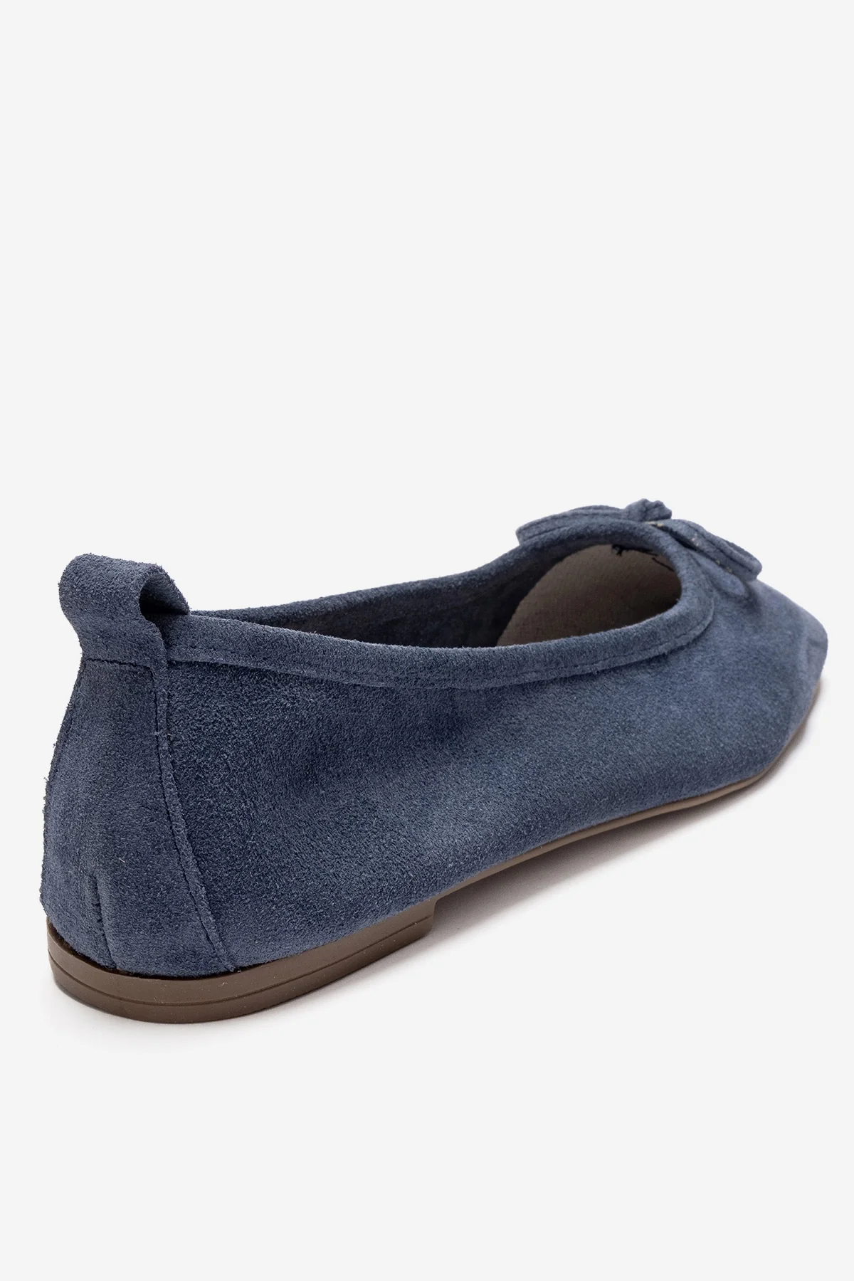 Sosa - Denim Blue Genuine Leather Bow Ballet Flat (Women) - Image 5