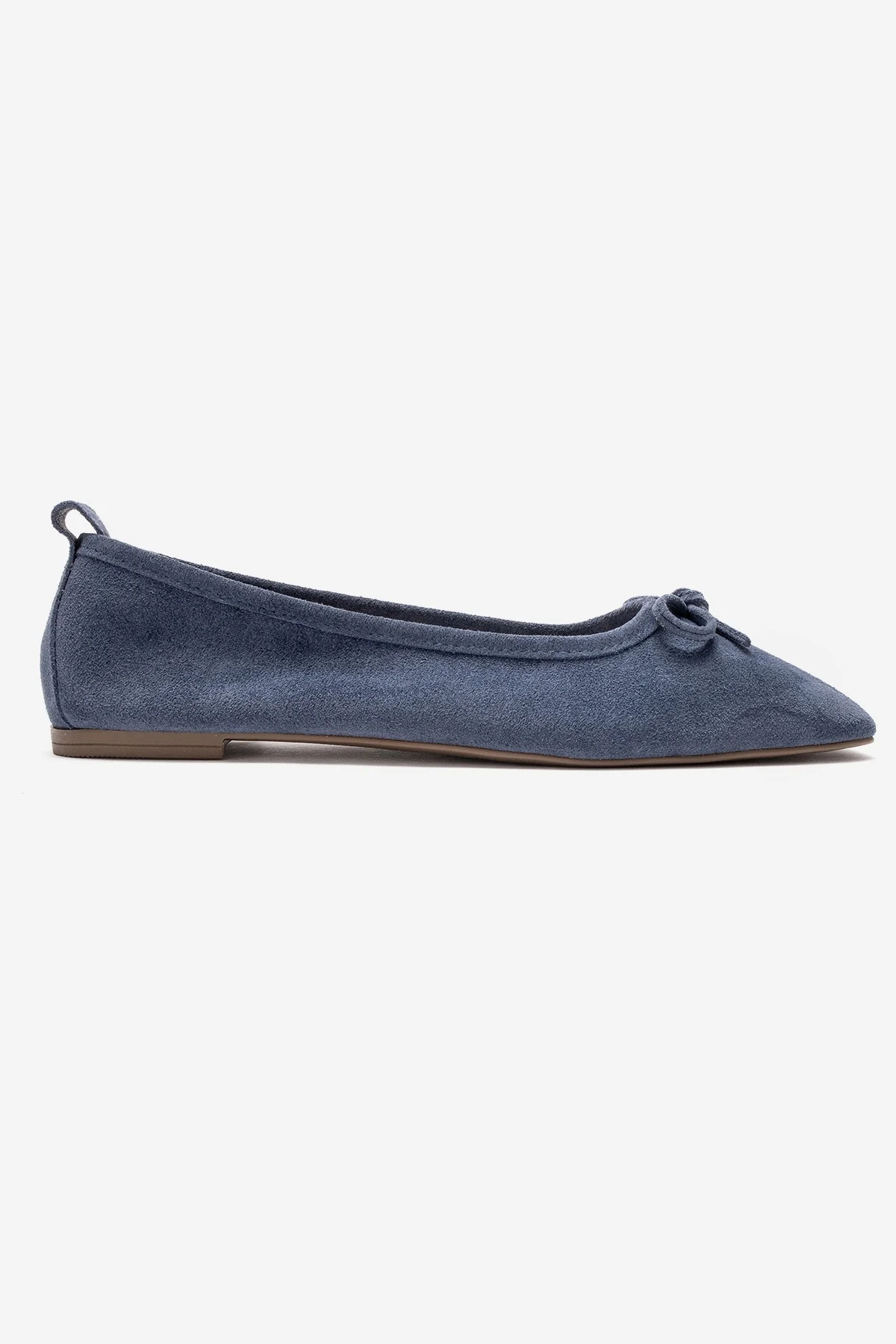 Sosa - Denim Blue Genuine Leather Bow Ballet Flat (Women) - Image 6