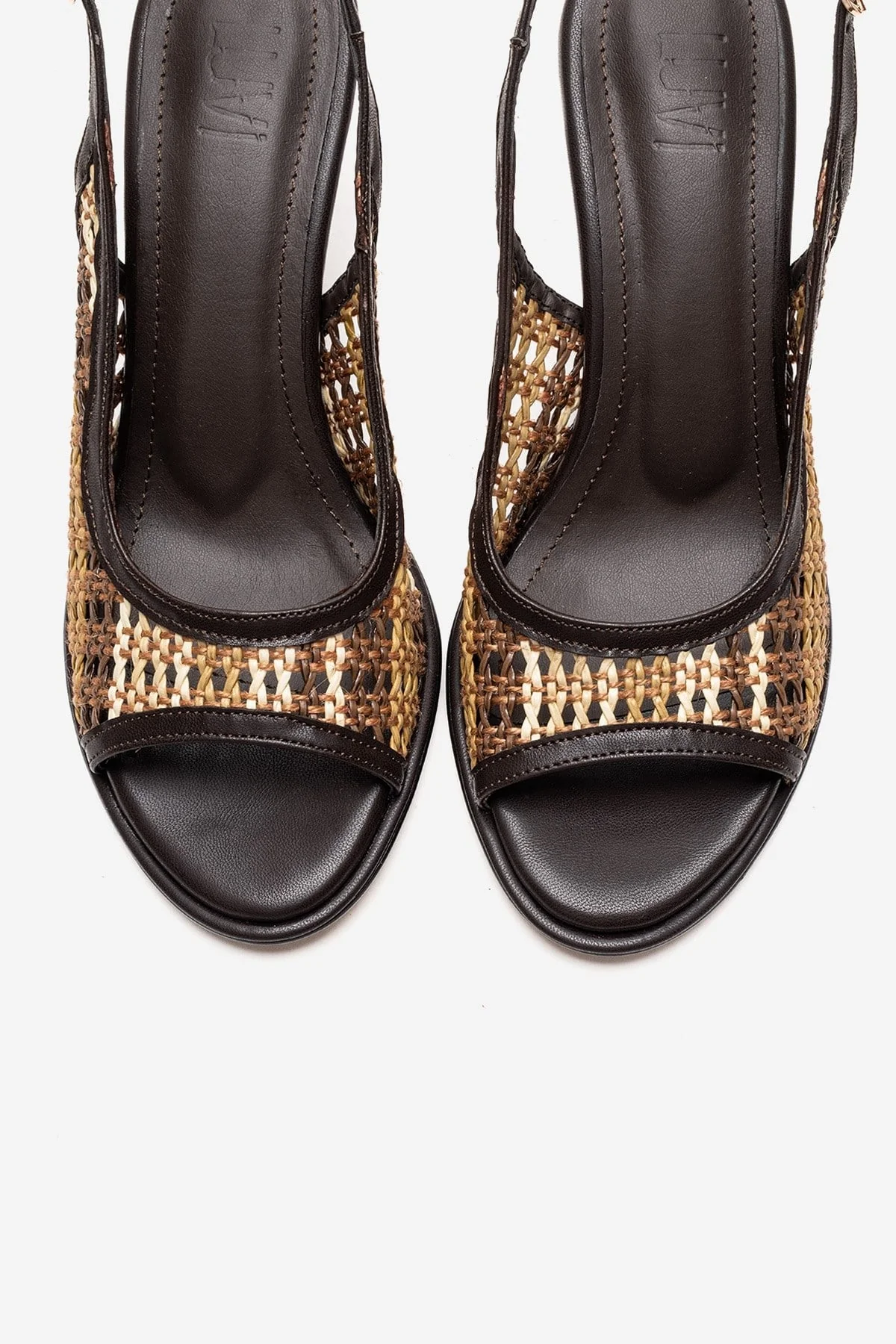 SOVEN - Brown Beaded-Heel Sandal (Women) - Image 2