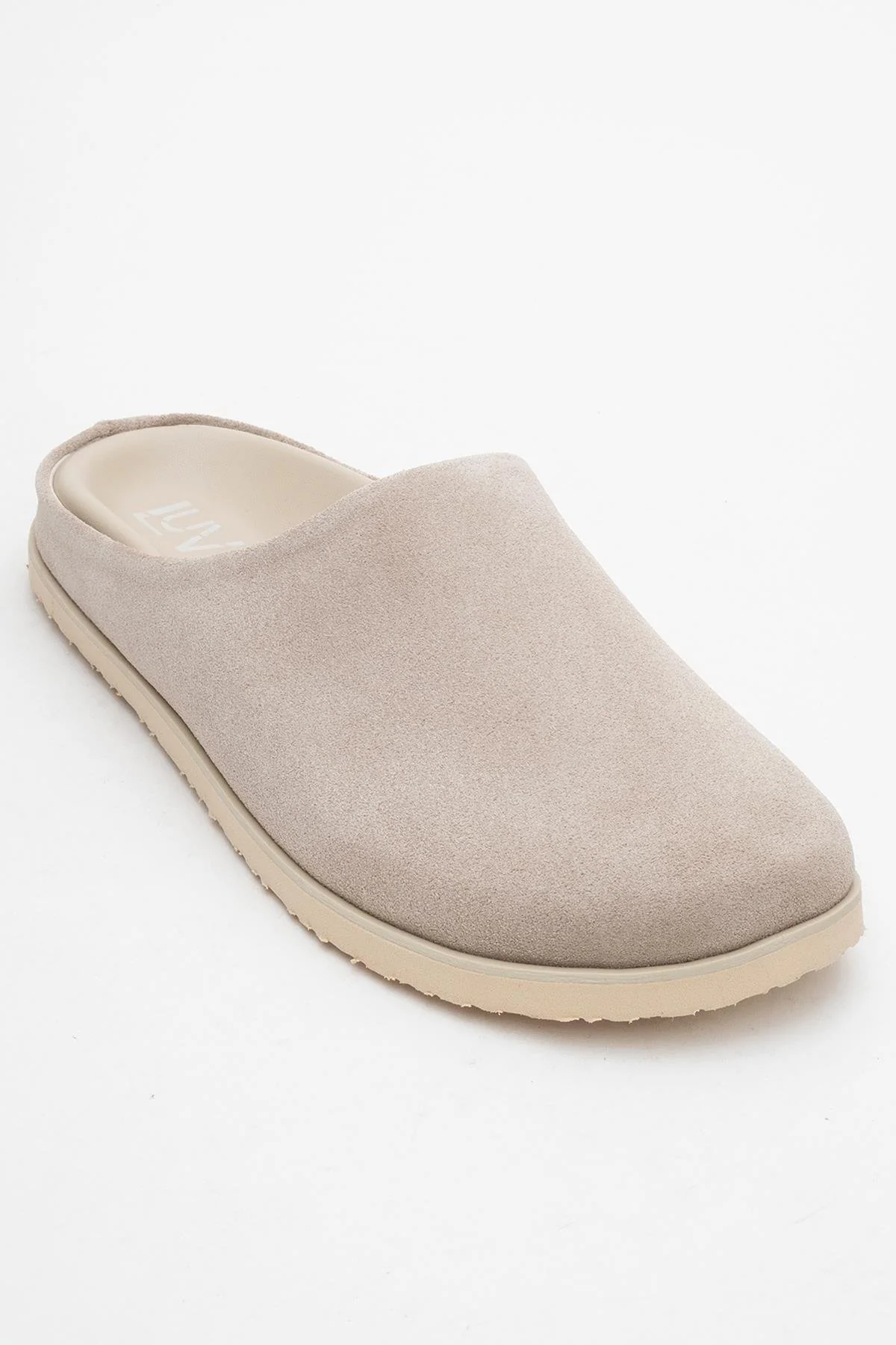 Space - Beige Suede Leather Slide Sandal (Women) - Image 3
