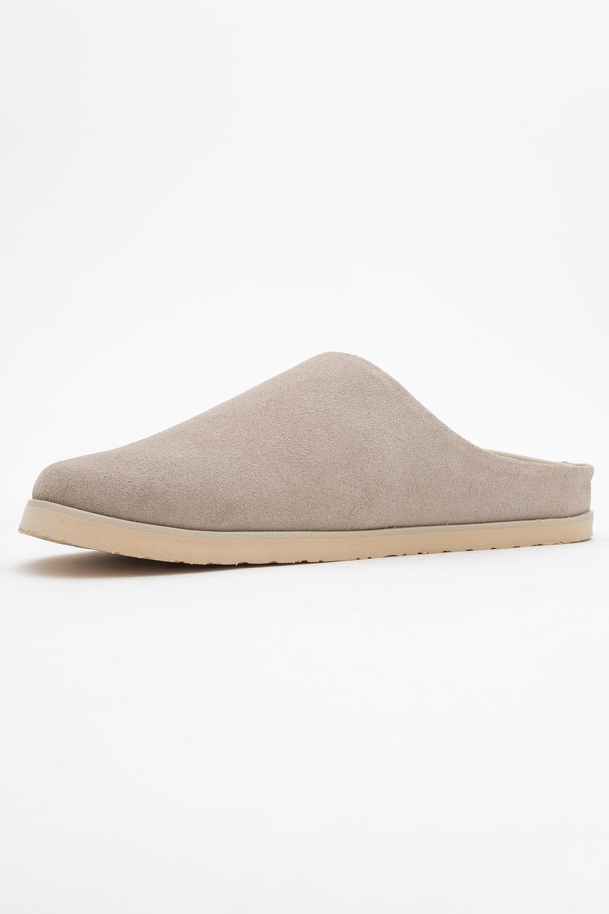 Space - Beige Suede Leather Slide Sandal (Women) - Image 4