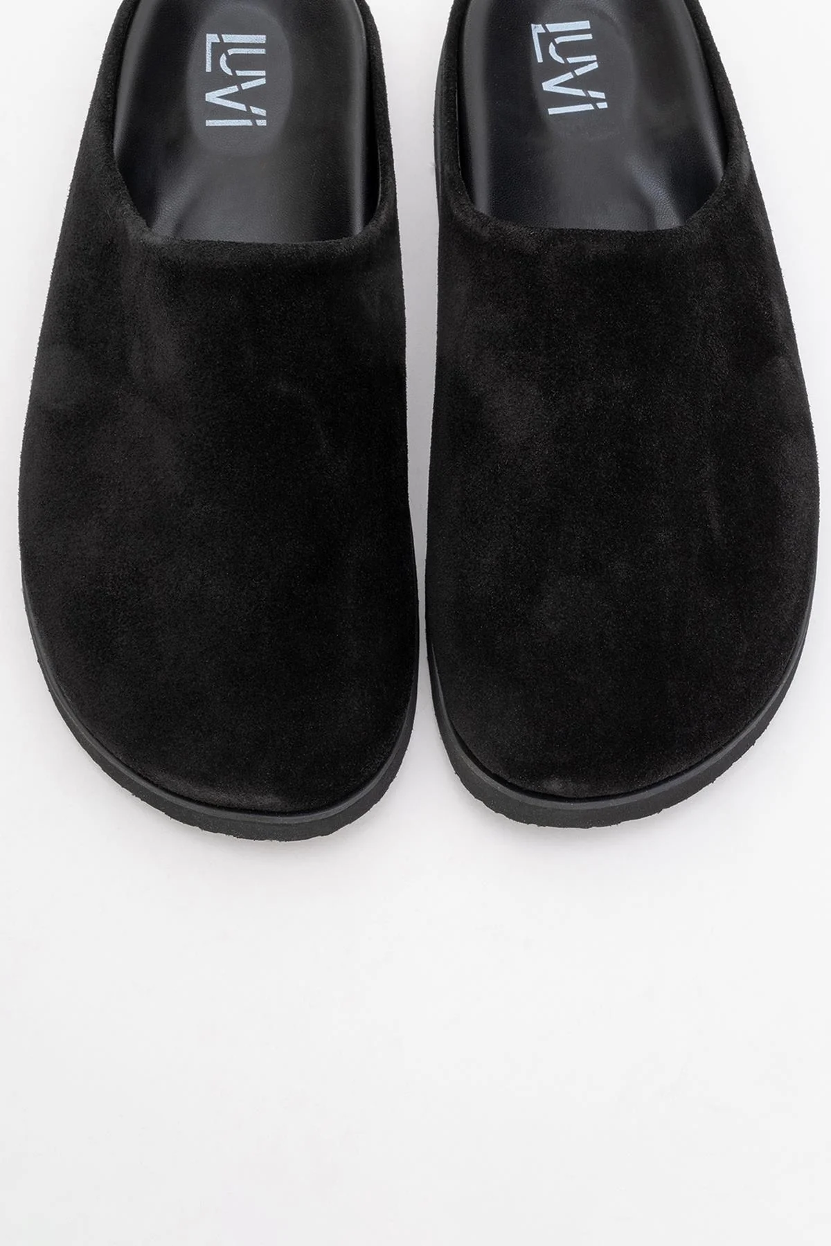 Space - Black Suede Leather Slide Sandal (Women) - Image 2