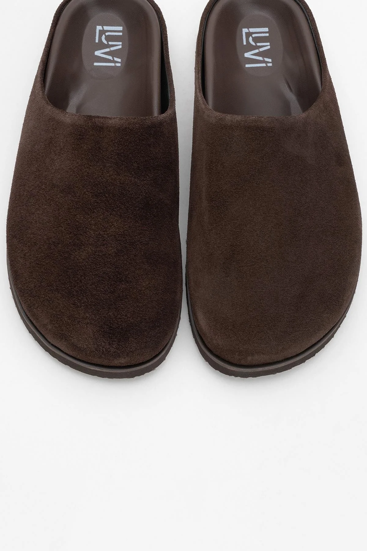 Space - Brown Suede Leather Slide Sandal (Women) - Image 2