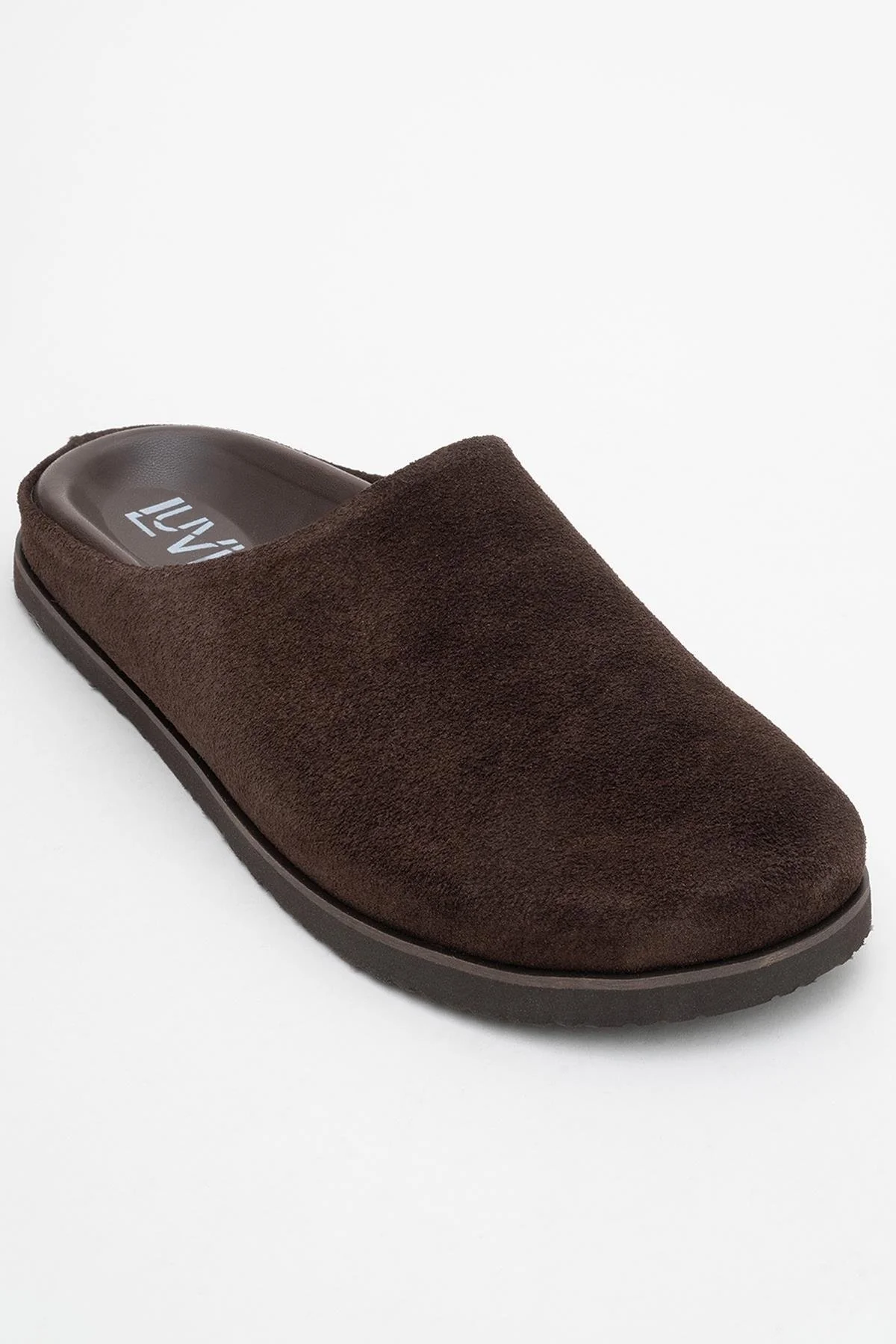 Space - Brown Suede Leather Slide Sandal (Women) - Image 3