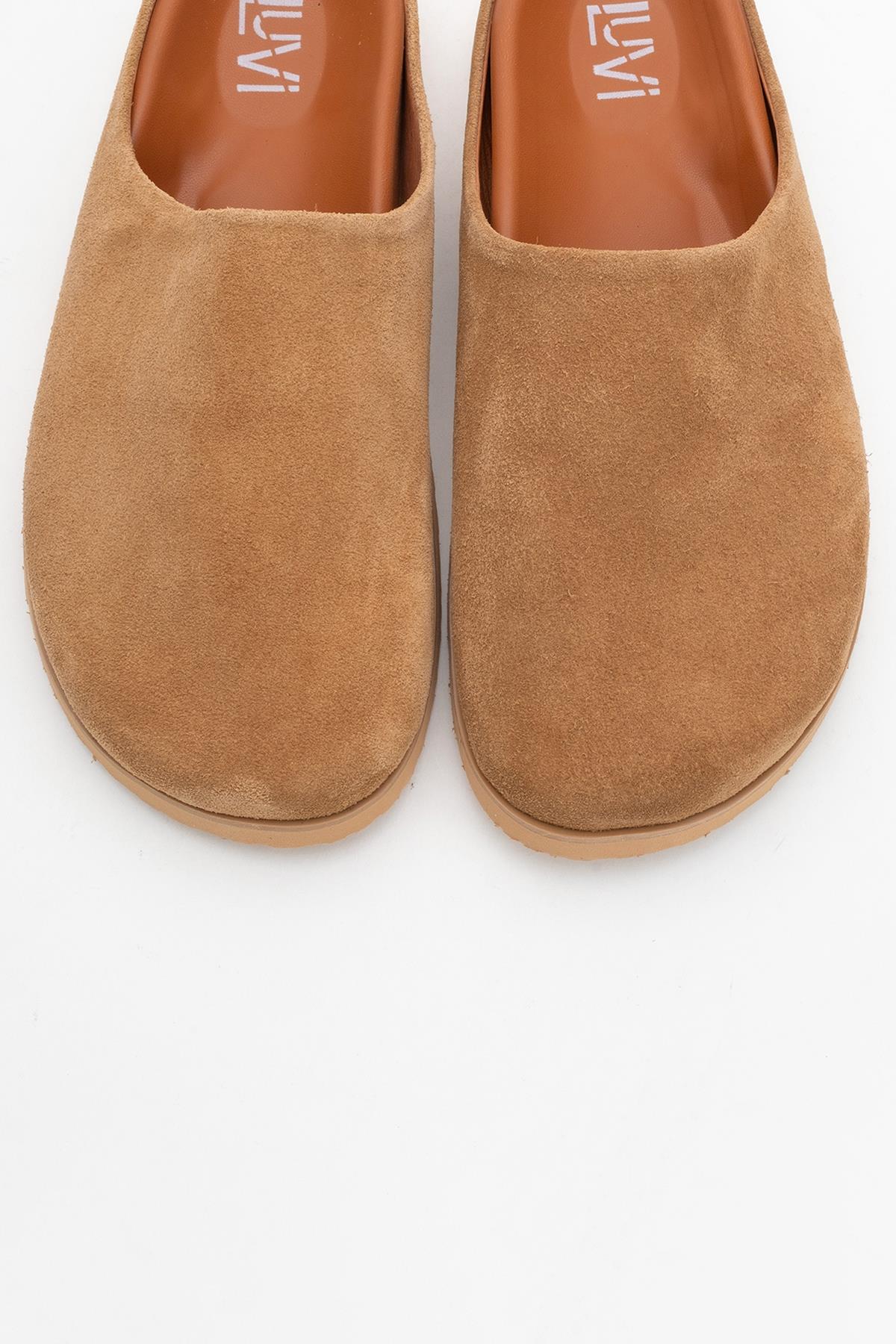 Space - Cognac Suede Leather Slide Sandal (Women) - Image 2