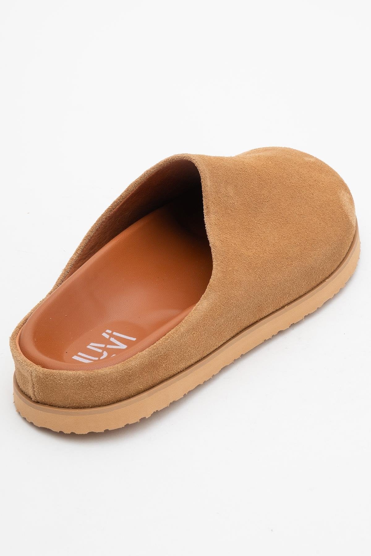 Space - Cognac Suede Leather Slide Sandal (Women) - Image 5