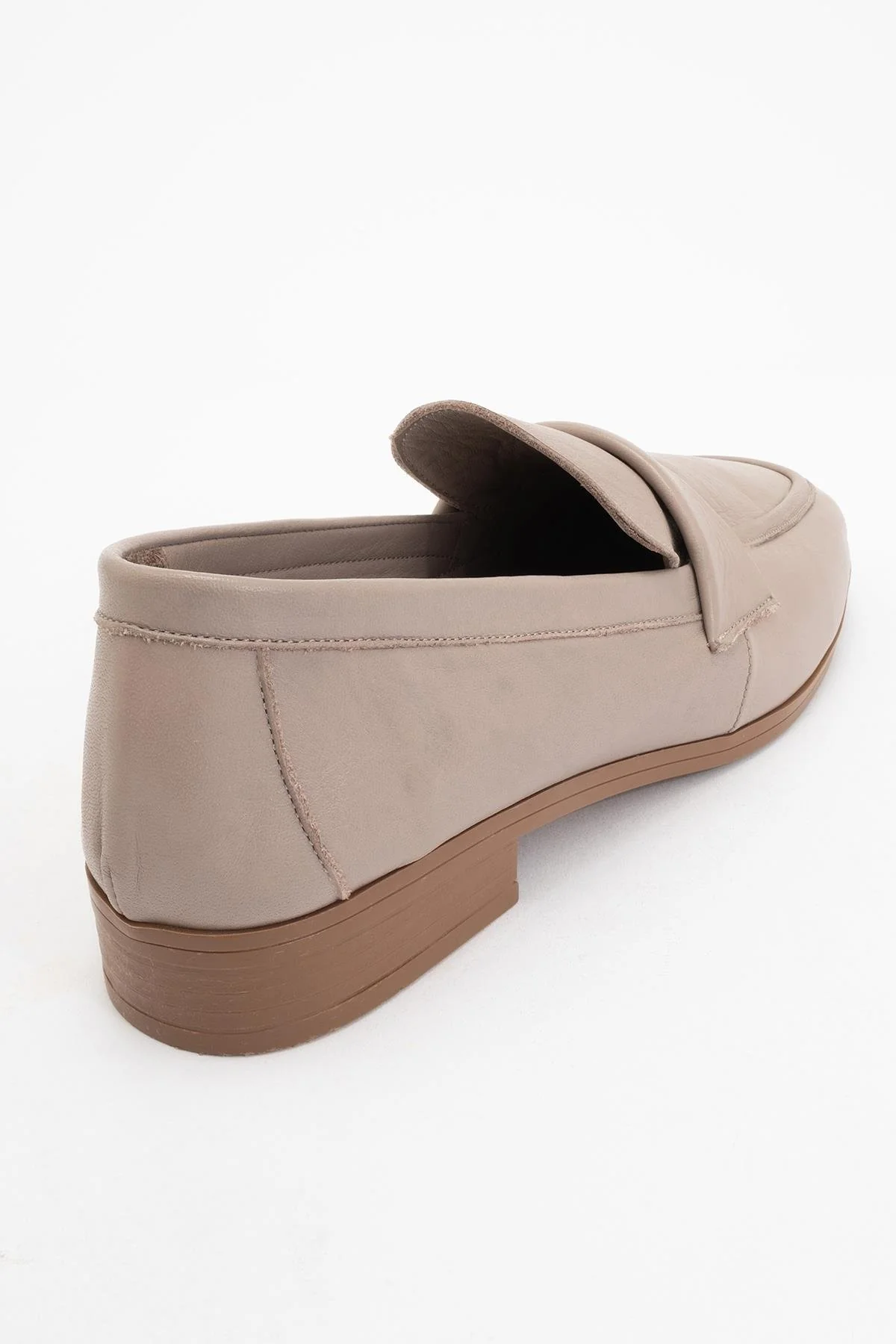 Splice - Dark Beige Leather Loafers (Women) - Image 4