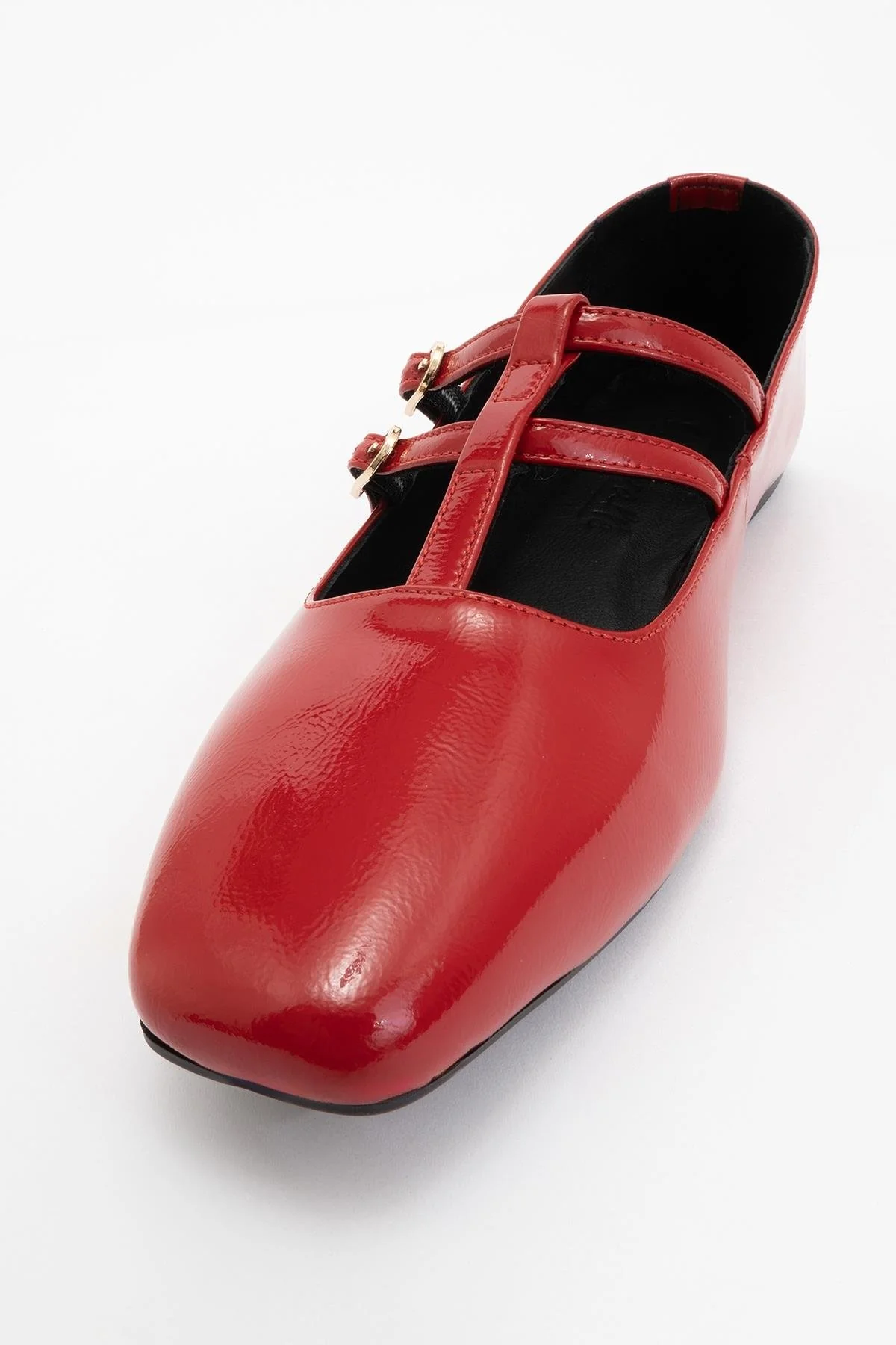 Starling - Red Leather Mary Jane Flats (Women) - Image 3
