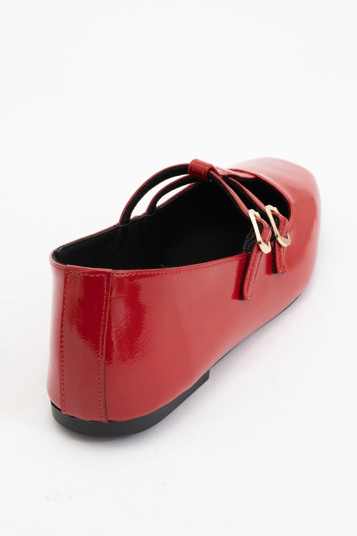 Starling - Red Leather Mary Jane Flats (Women) - Image 4