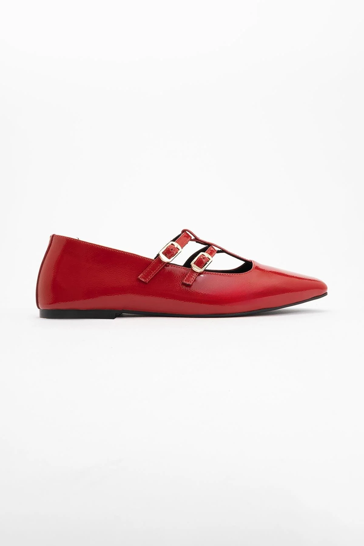 Starling - Red Leather Mary Jane Flats (Women) - Image 5