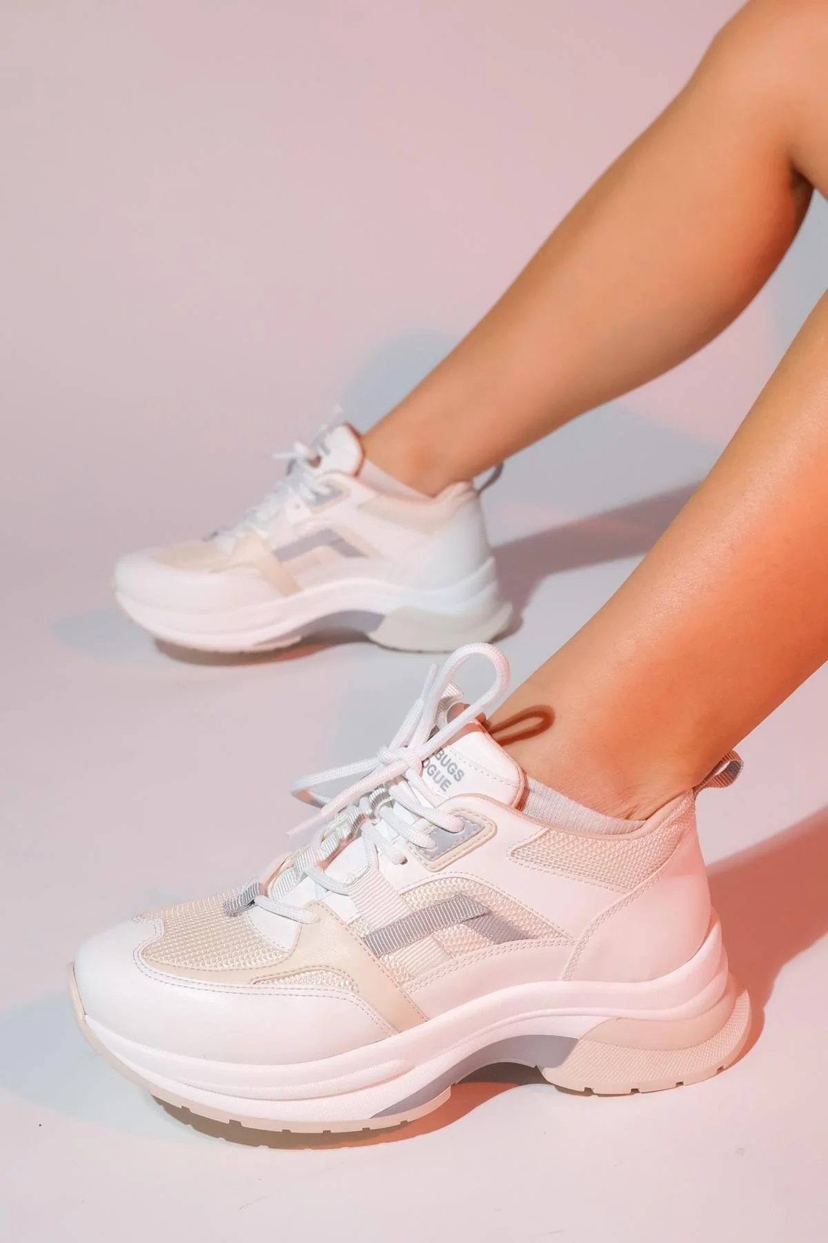 Sterda - White Beige Platform Sneaker (Women) - Image 8
