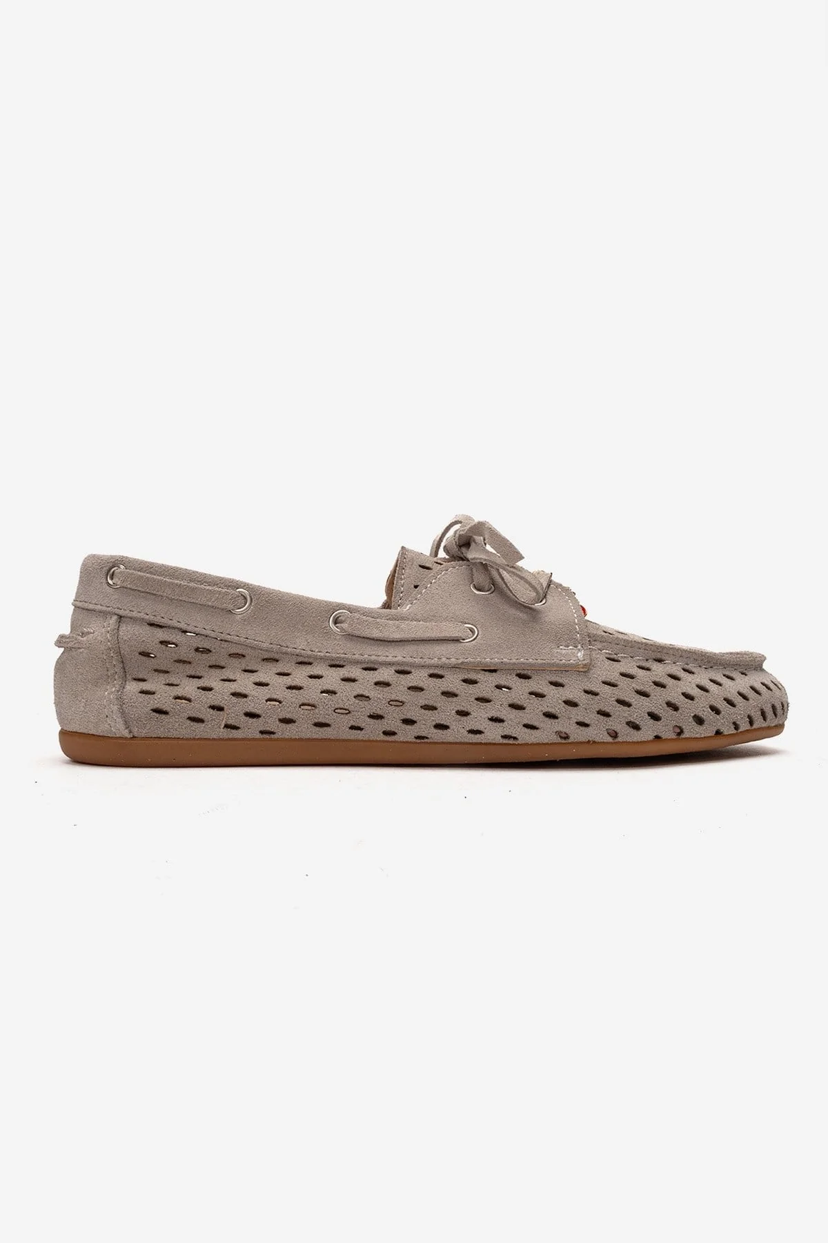 STEVO - Beige Genuine Leather Suede Lace-Up Loafer (Women) - Image 4