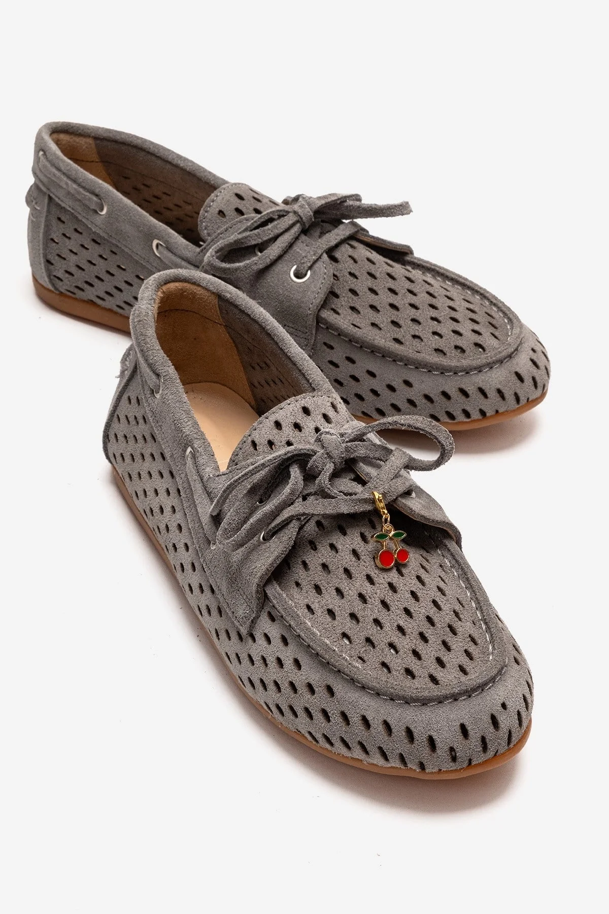 Stevo - Gray Genuine Leather Lace-Up Loafer (Women)