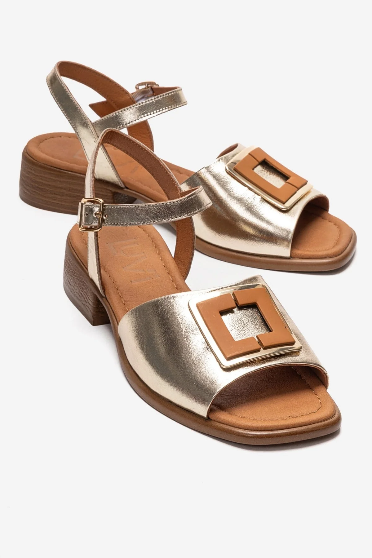 Svelte - Gold Genuine Leather Sandal (Women)