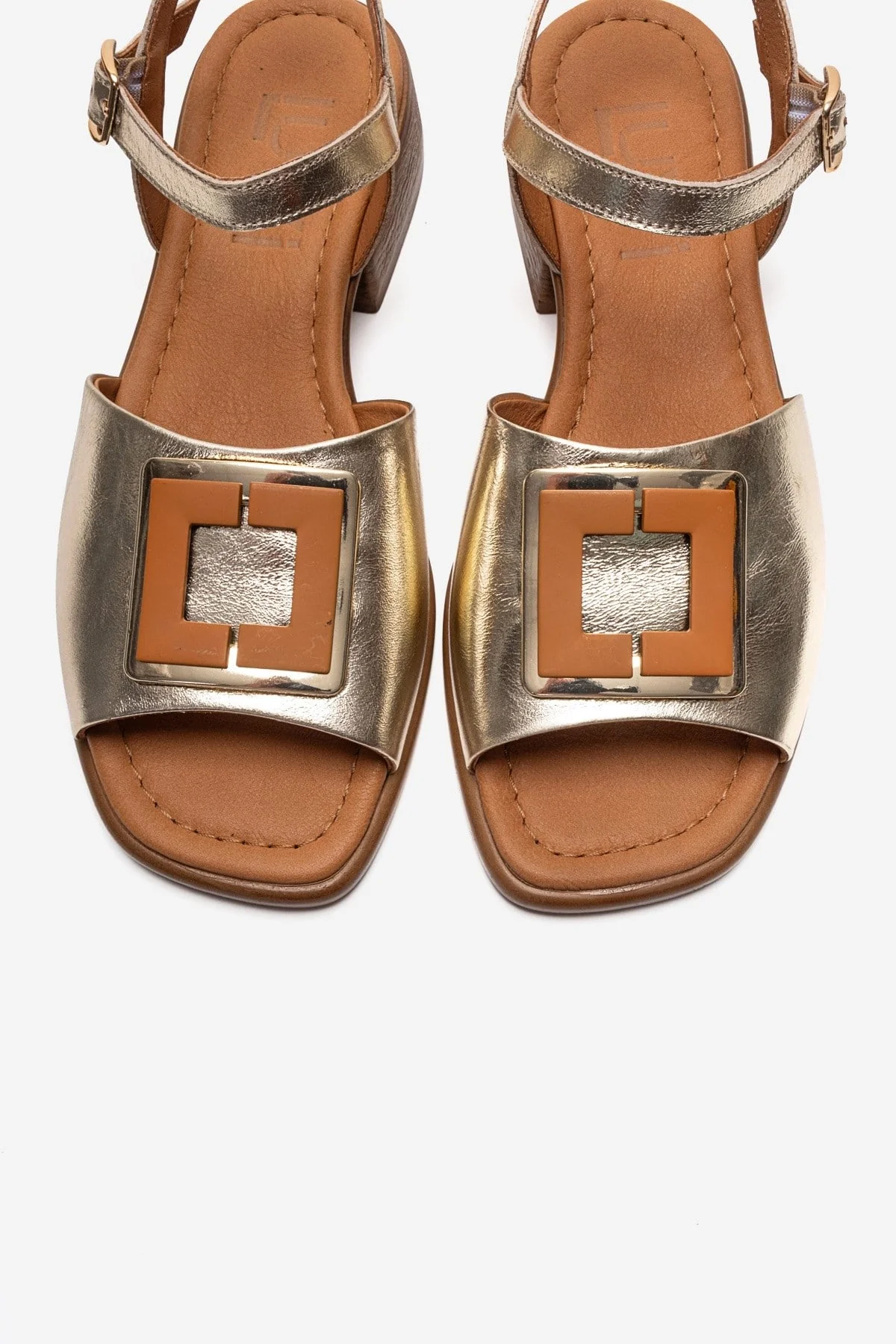 Svelte - Gold Genuine Leather Sandal (Women) - Image 2
