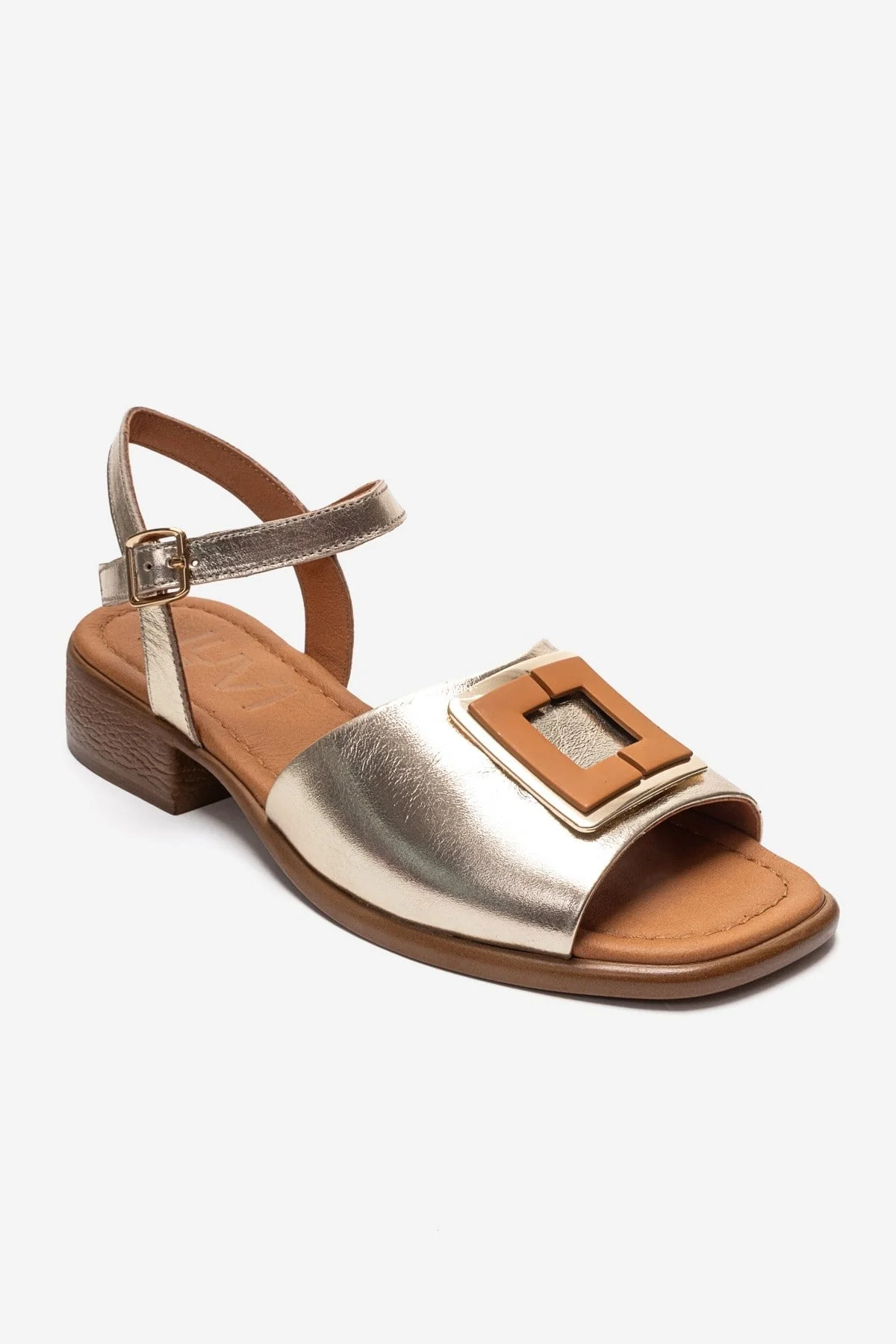 Svelte - Gold Genuine Leather Sandal (Women) - Image 3
