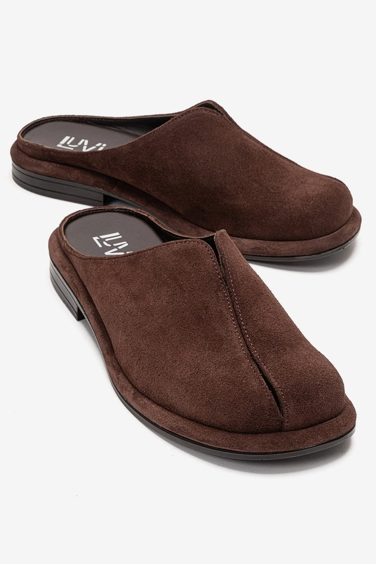 Tansy - Brown Genuine Leather Closed-Toe Mule (Women)