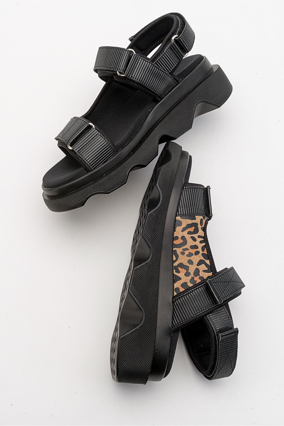 Tedy - Black Patterned Sandal (Women) - Image 2