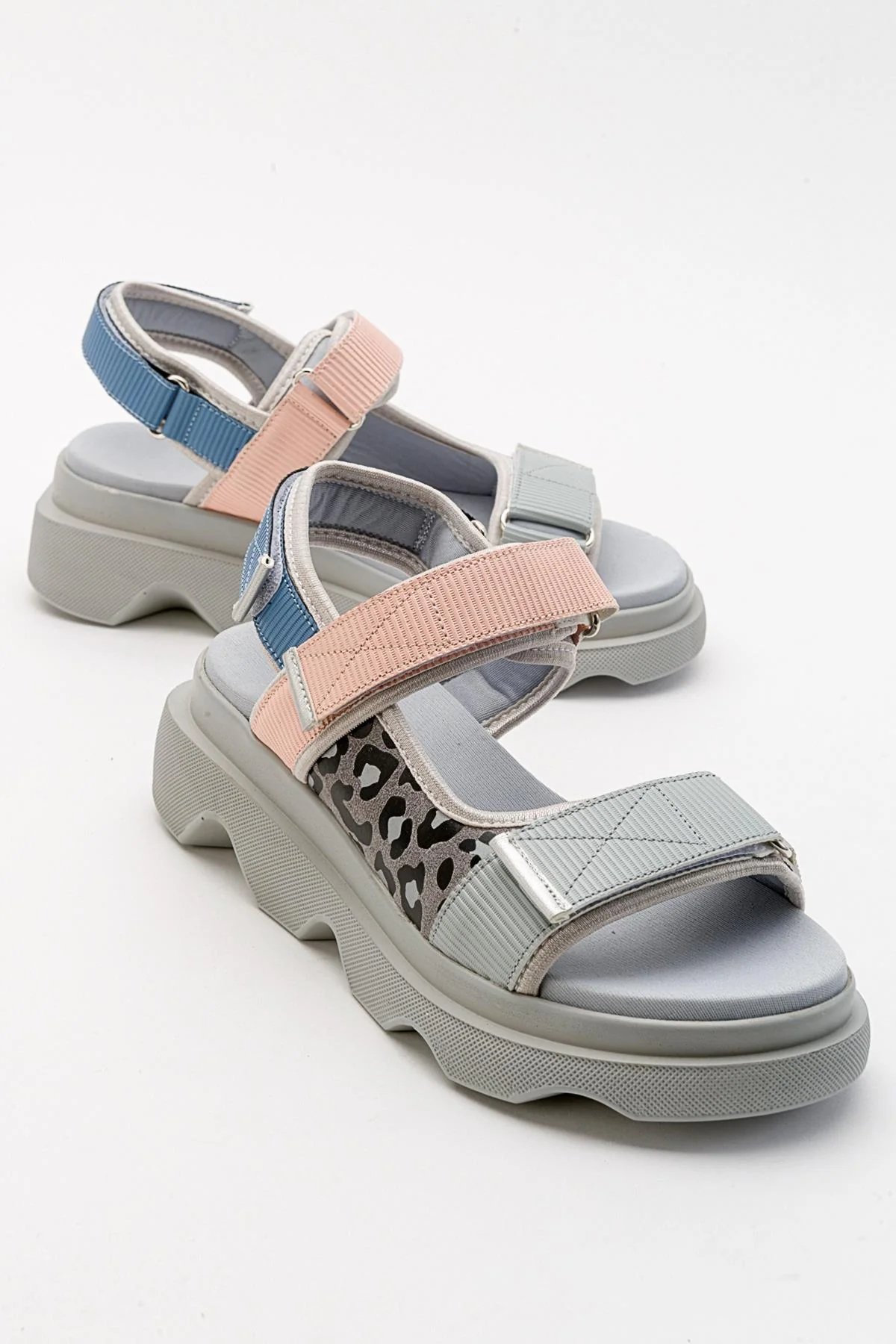 Tedy - Blue Patterned Sandal (Women)