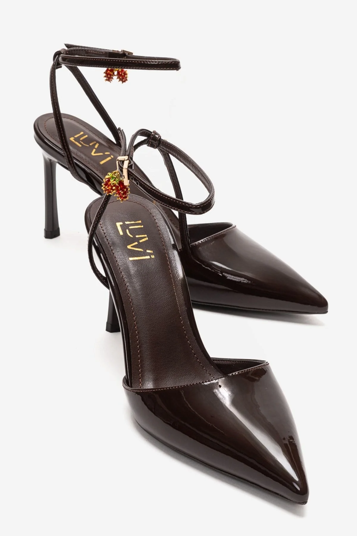 THALIA - Brown Patent Stiletto Pump (Women)