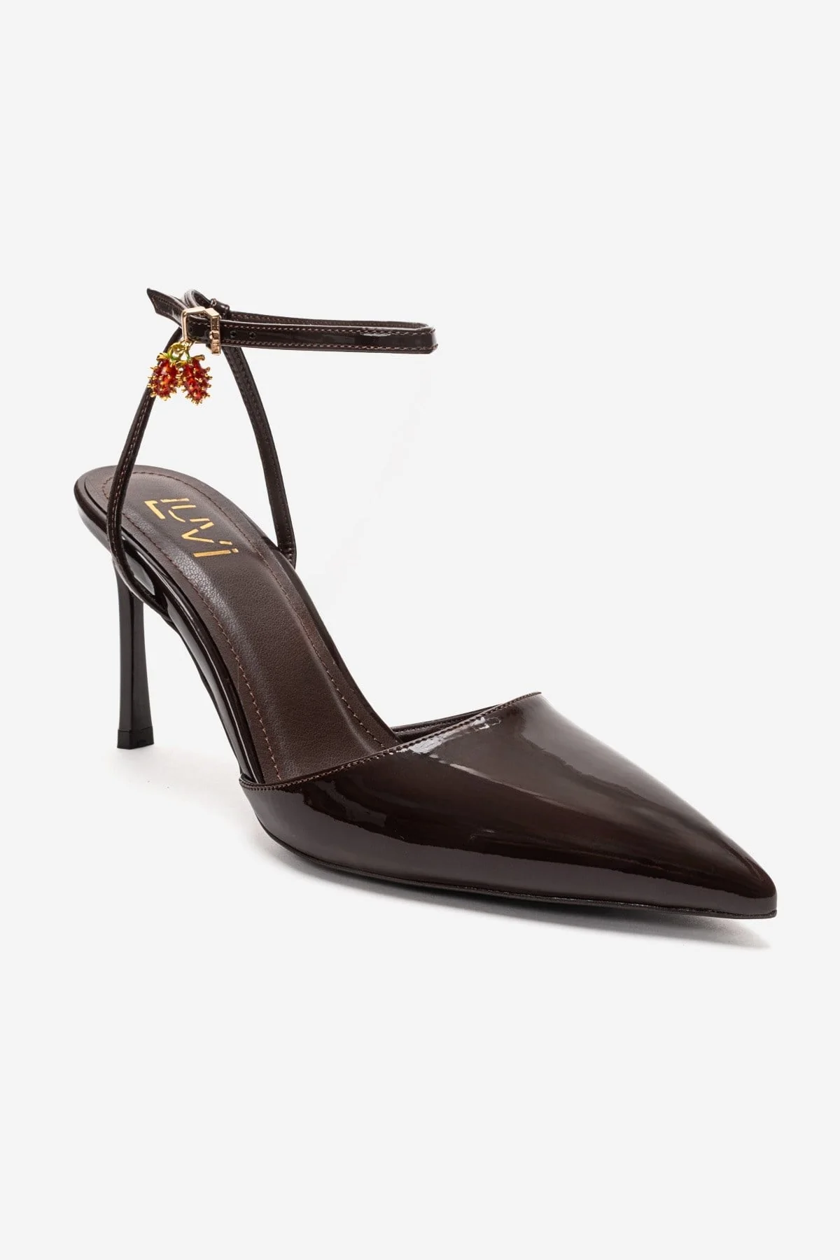 THALIA - Brown Patent Stiletto Pump (Women) - Image 3