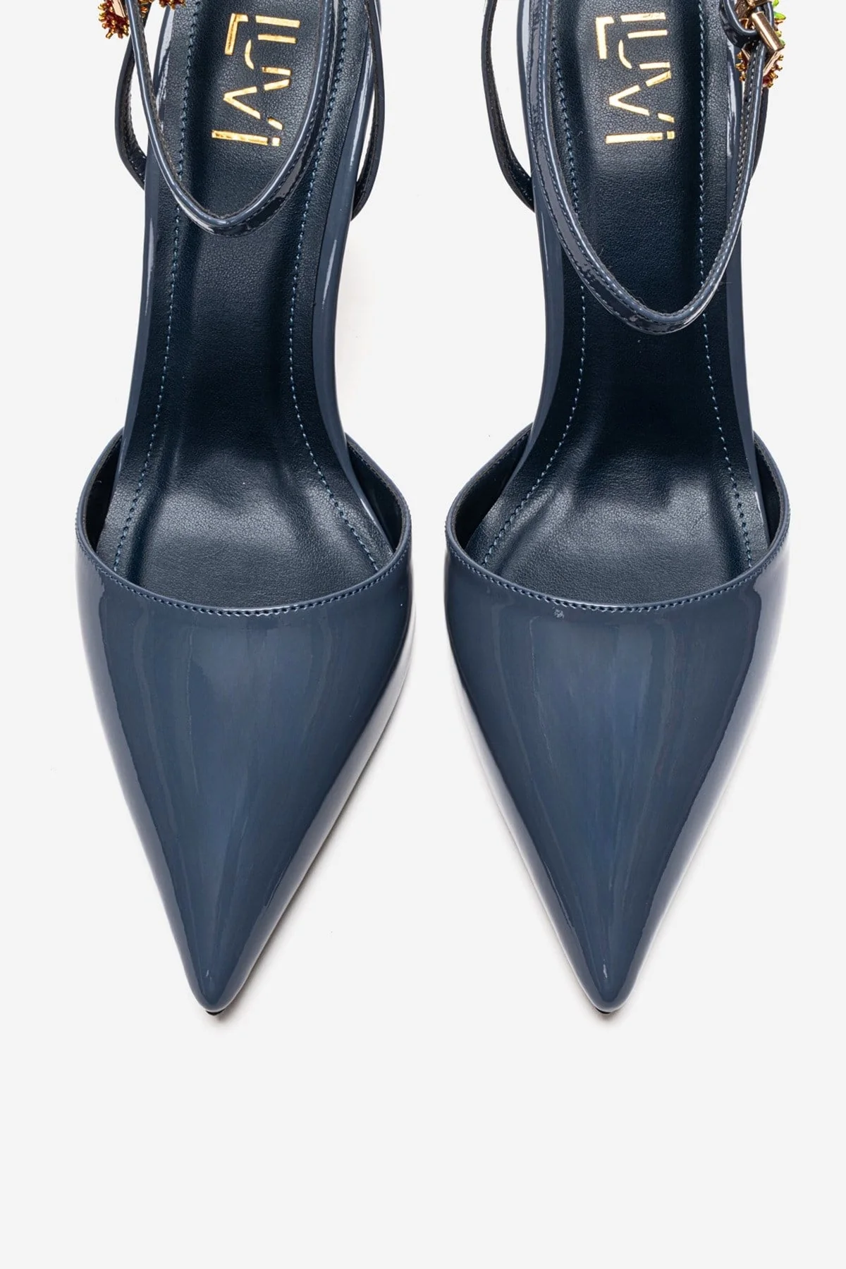 THALIA - Smoky Blue Patent Stiletto Pump (Women)