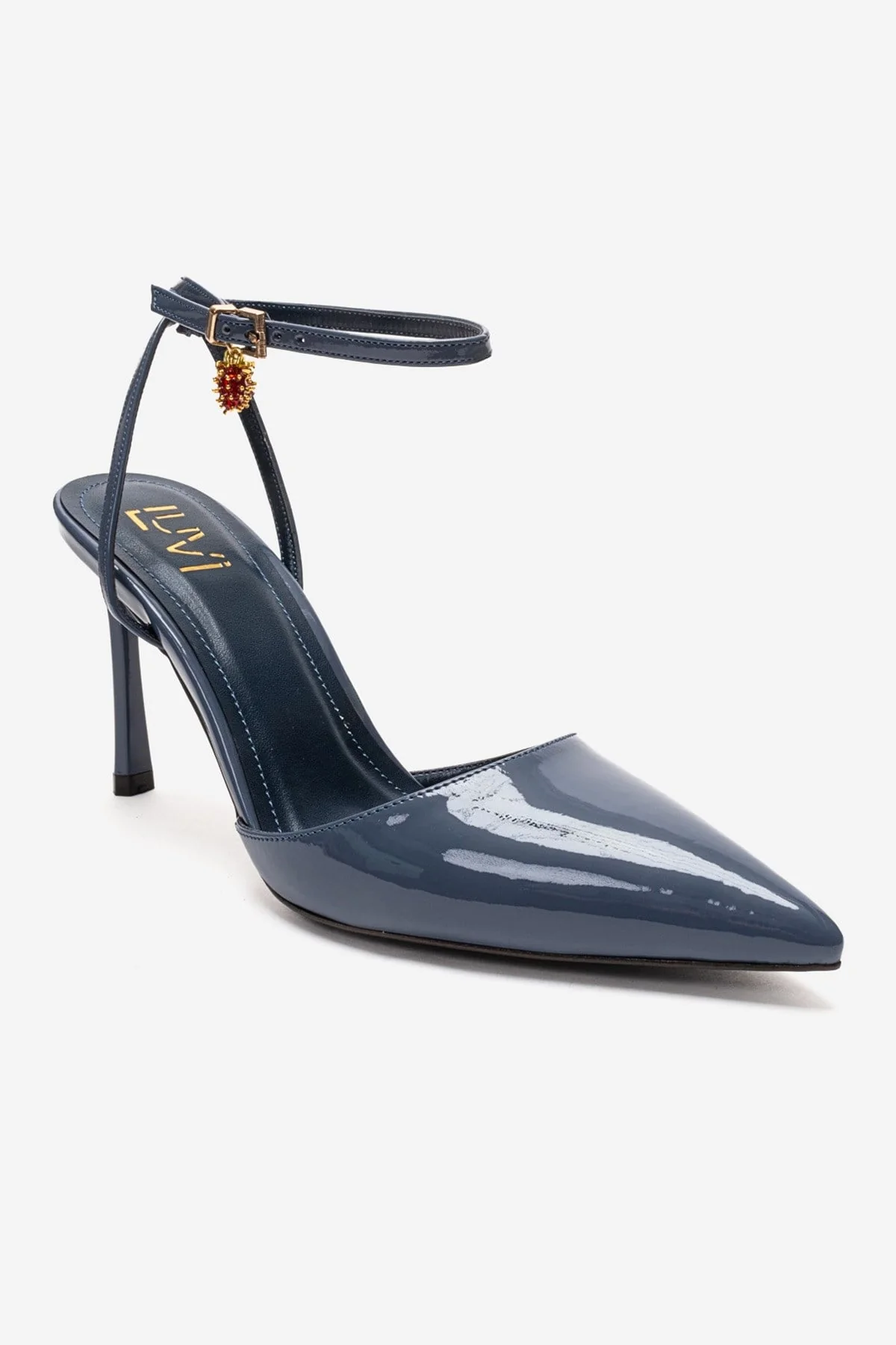 THALIA - Smoky Blue Patent Stiletto Pump (Women) - Image 2