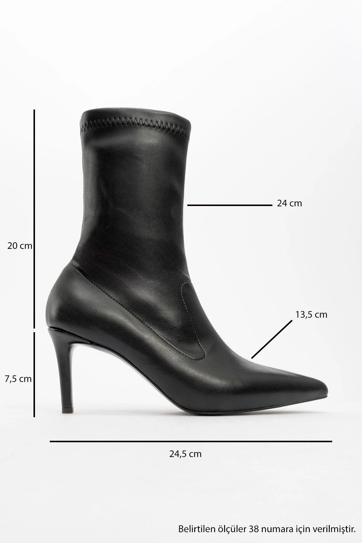 Thalin - Black Pointed Toe Side-Zip Stiletto Heel Boot (Women) - Image 4