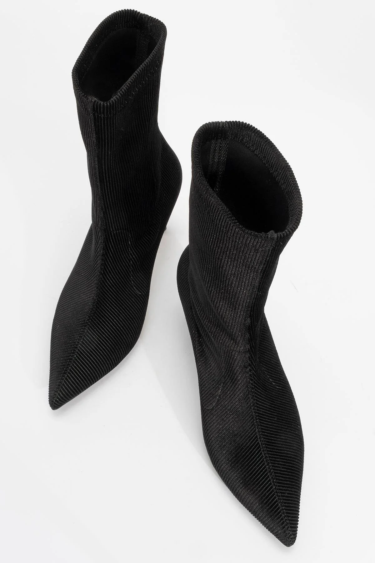 Thalin - Black Slim Heel Pointed Toe Boot (Women) - Image 2