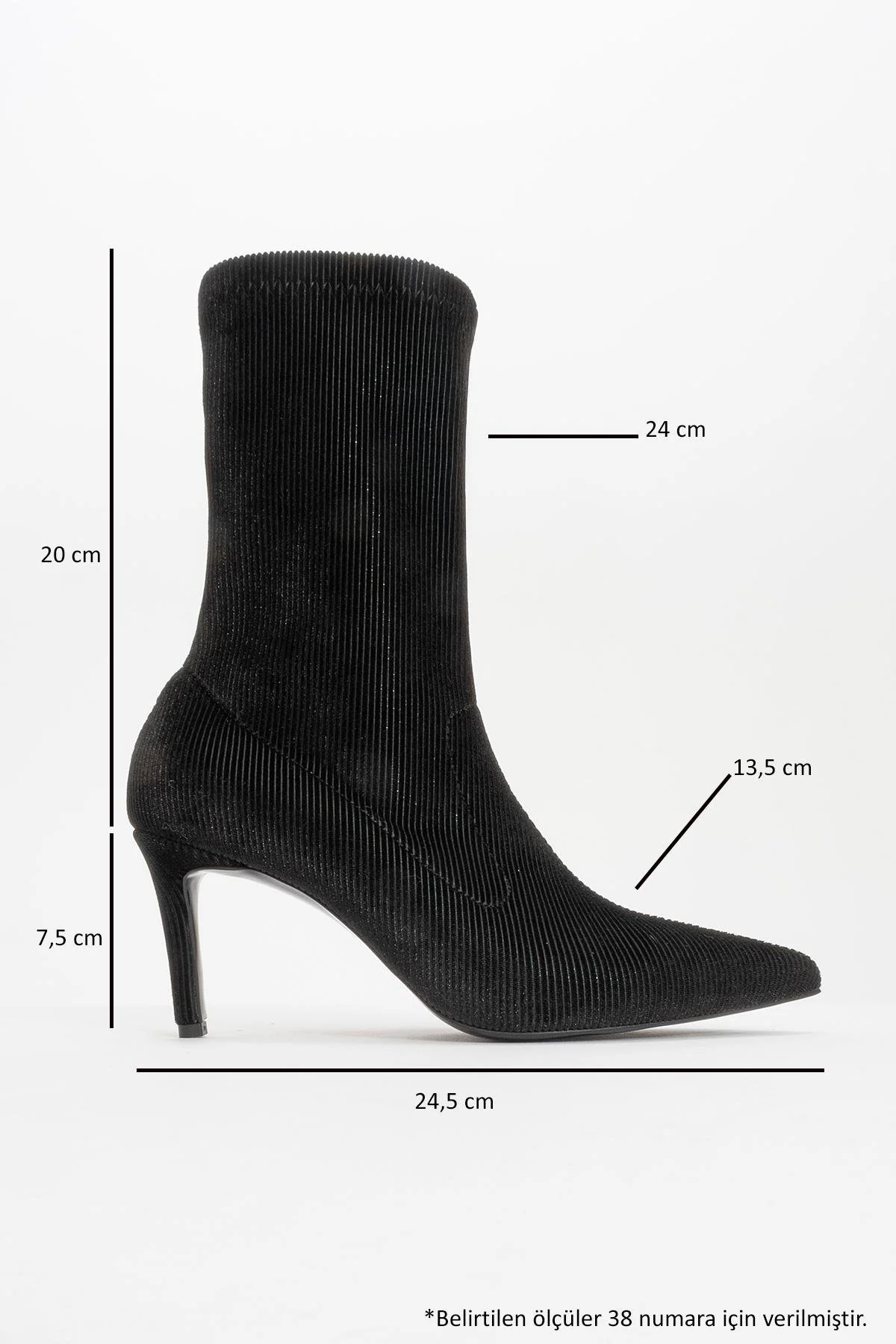 Thalin - Black Slim Heel Pointed Toe Boot (Women) - Image 4