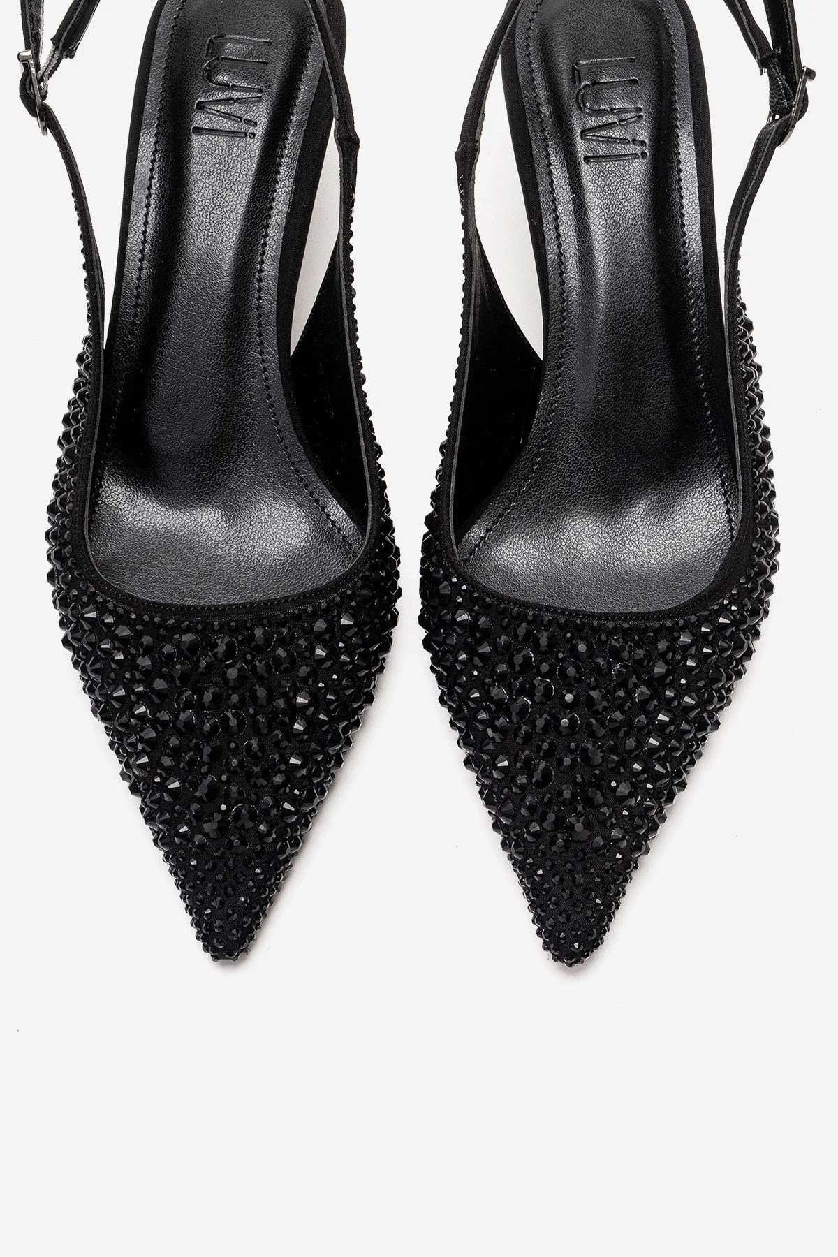THEA - Black Jeweled Kitten Heel Pump (Women) - Image 2