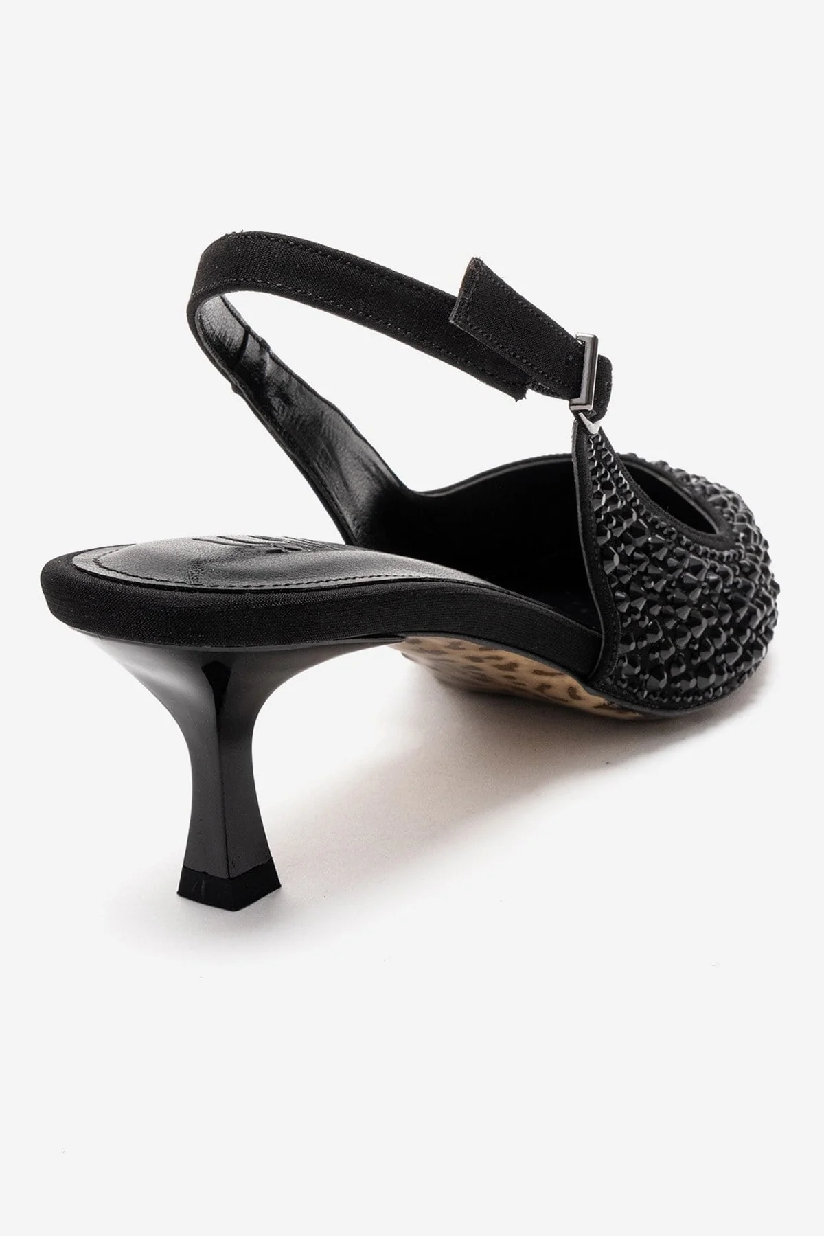 THEA - Black Jeweled Kitten Heel Pump (Women) - Image 5