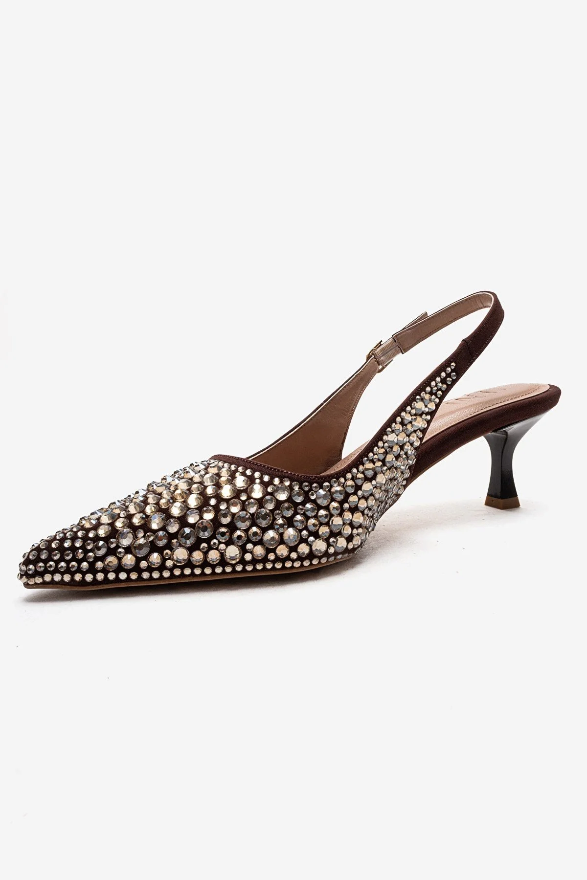 THEA - Brown Gold-Embellished Stiletto Pump (Women) - Image 6