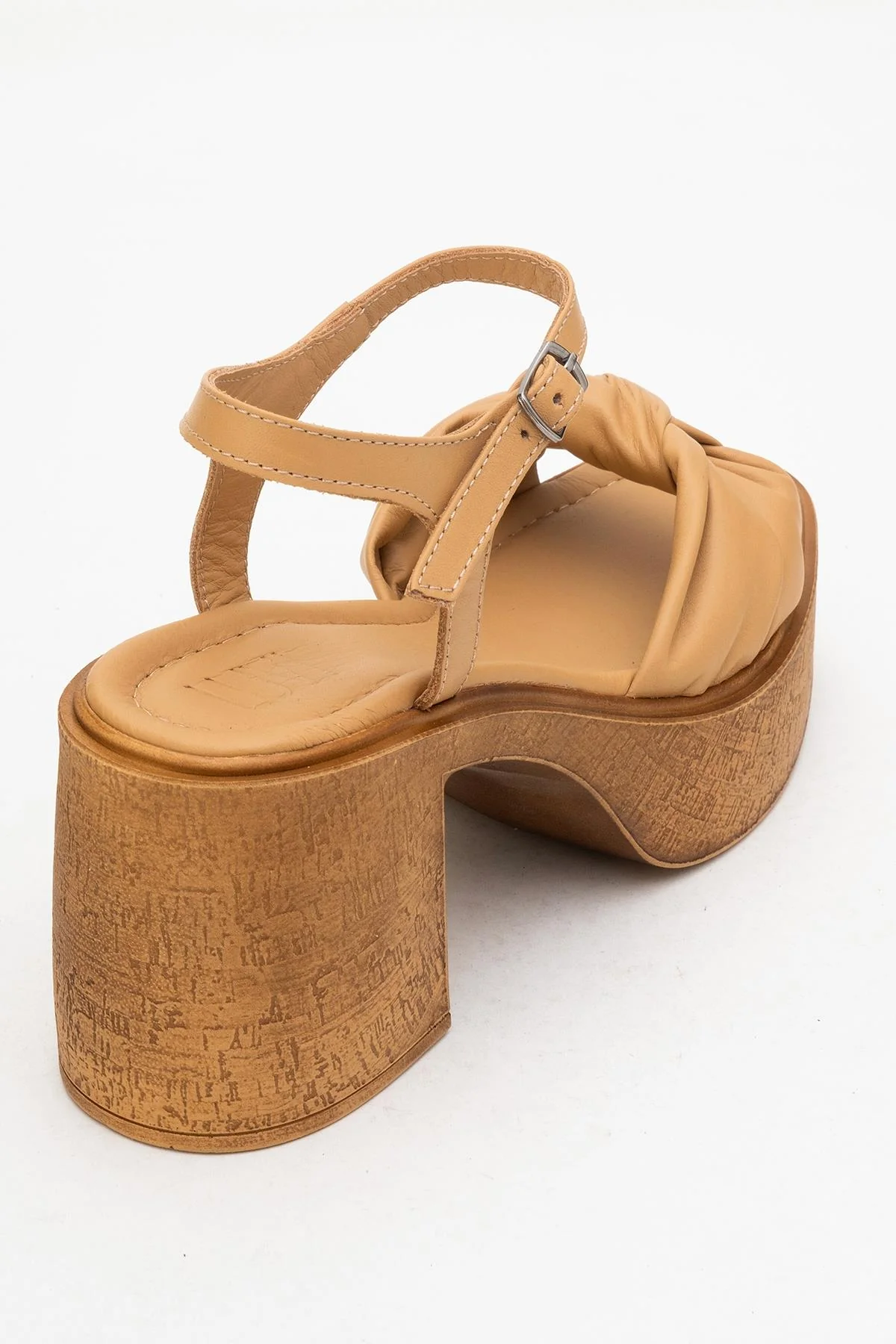 Tily - Cognac Platform Wedge Leather Sandal (Women) - Image 5