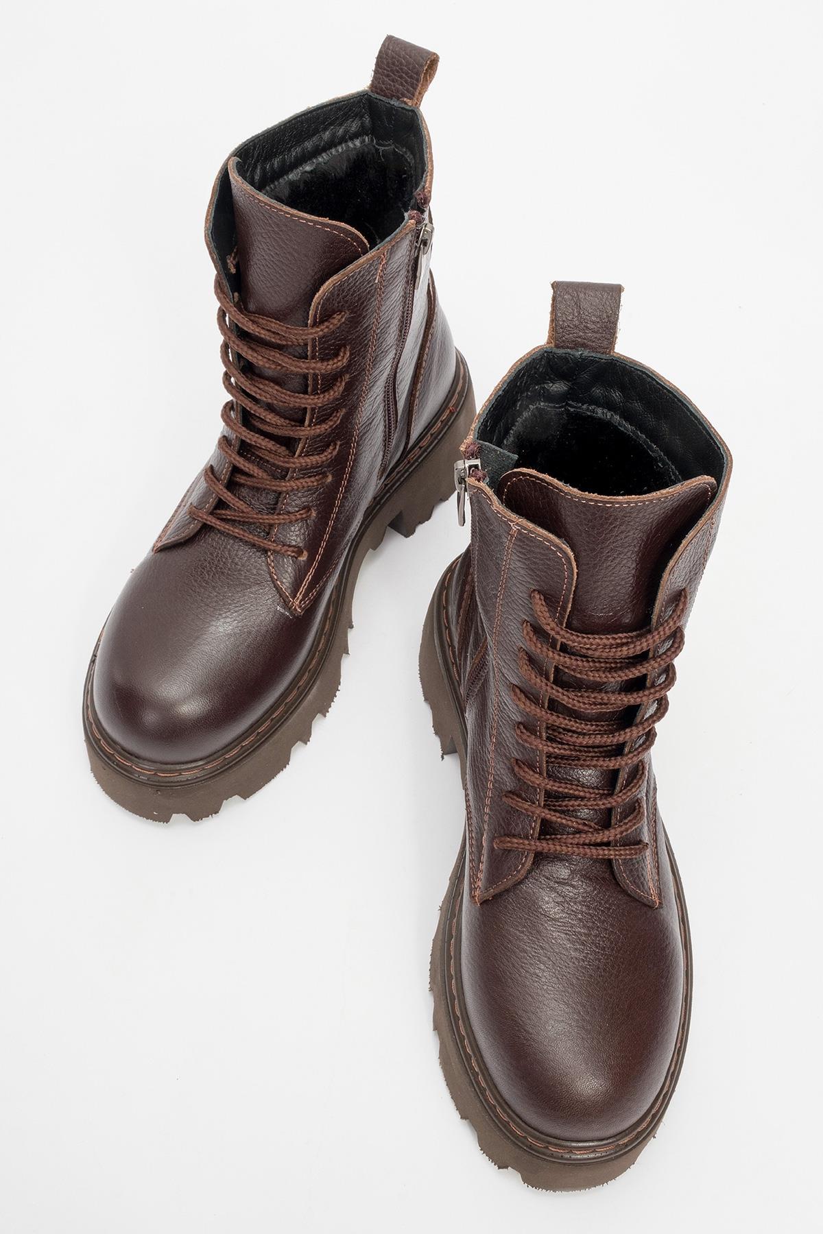 Tina Brown Leather Ankle Boot (Women) - Image 3