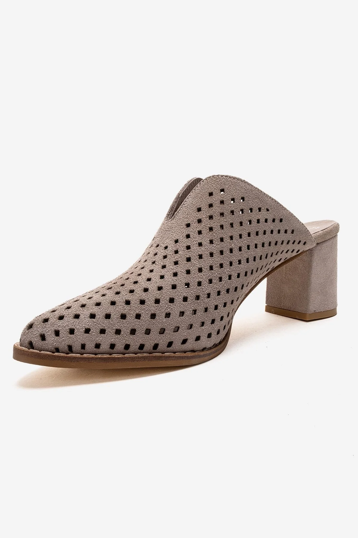 TOEN - Beige Genuine Leather Block Heel Mule (Women) - Image 6