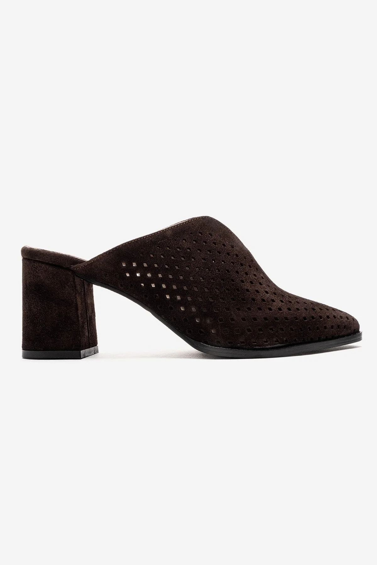 TOEN - Brown Genuine Leather Block Heel Mule (Women) - Image 4