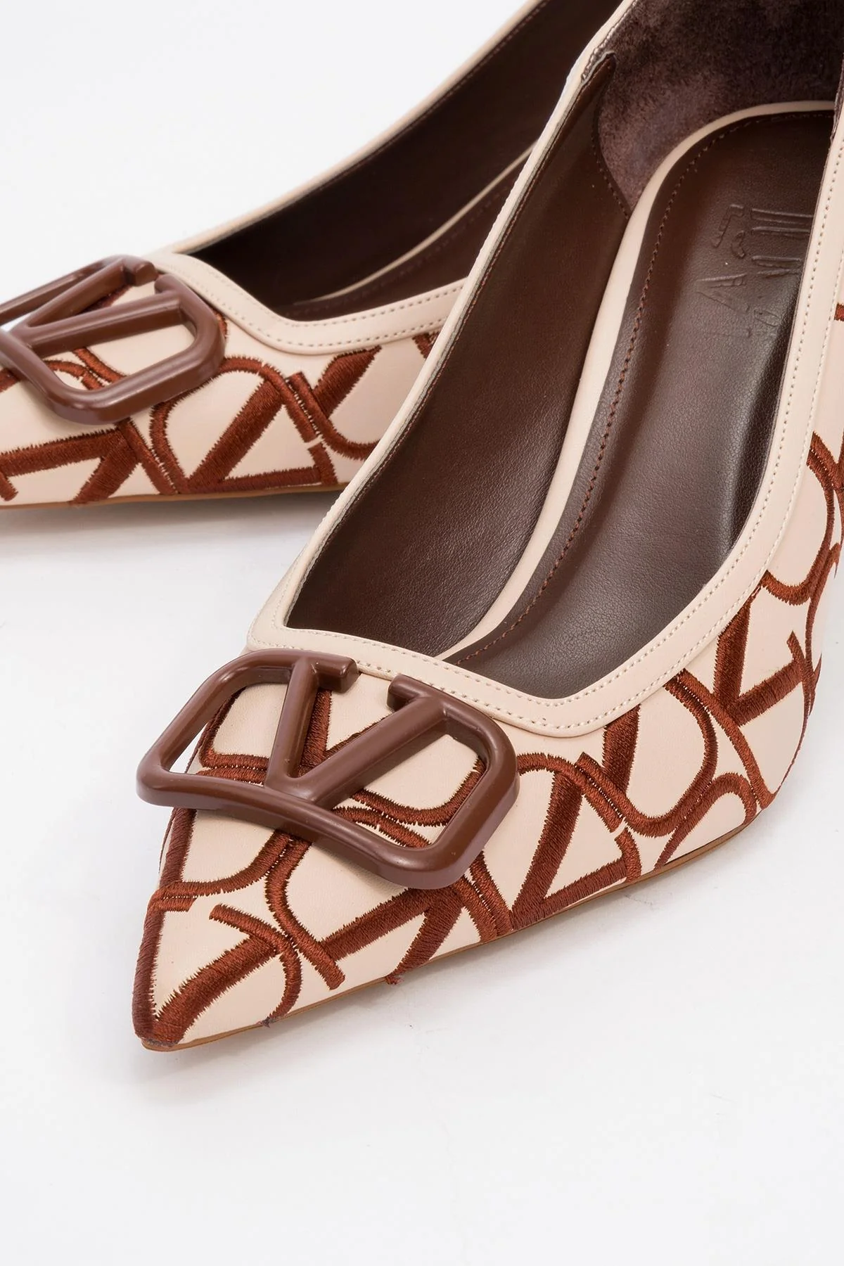 Togo - Beige-Cognac Heeled Shoe (Women) - Image 3
