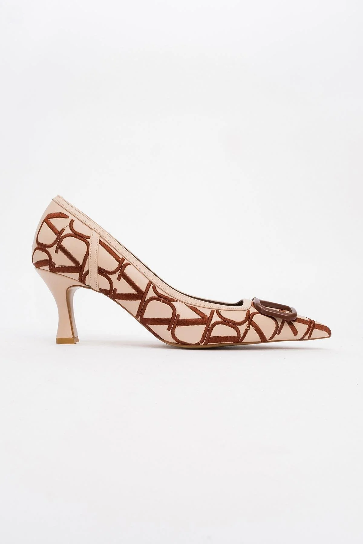 Togo - Beige-Cognac Heeled Shoe (Women) - Image 4