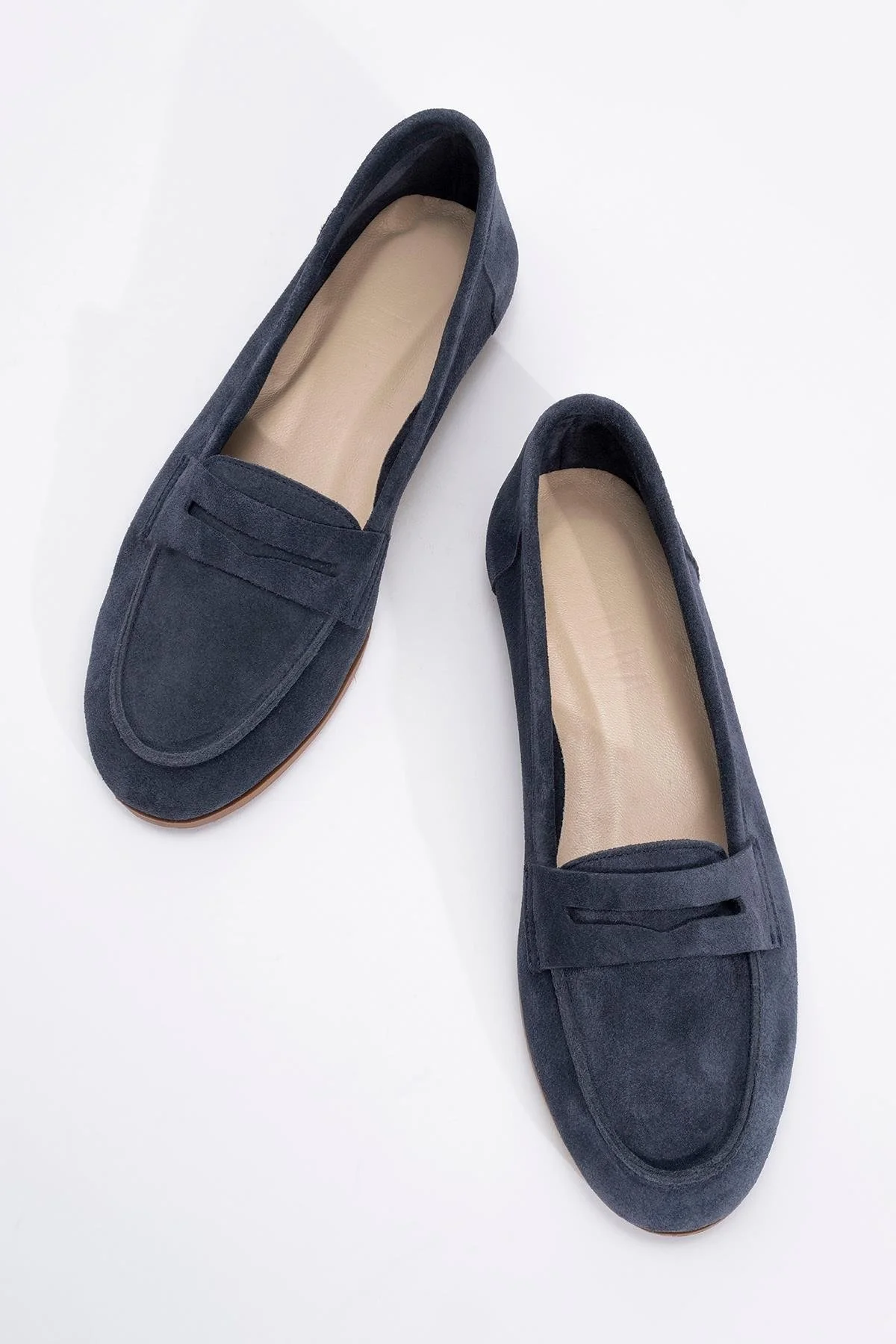 Tory - Denim Suede Genuine Leather Loafer Shoe (Women) - Image 2