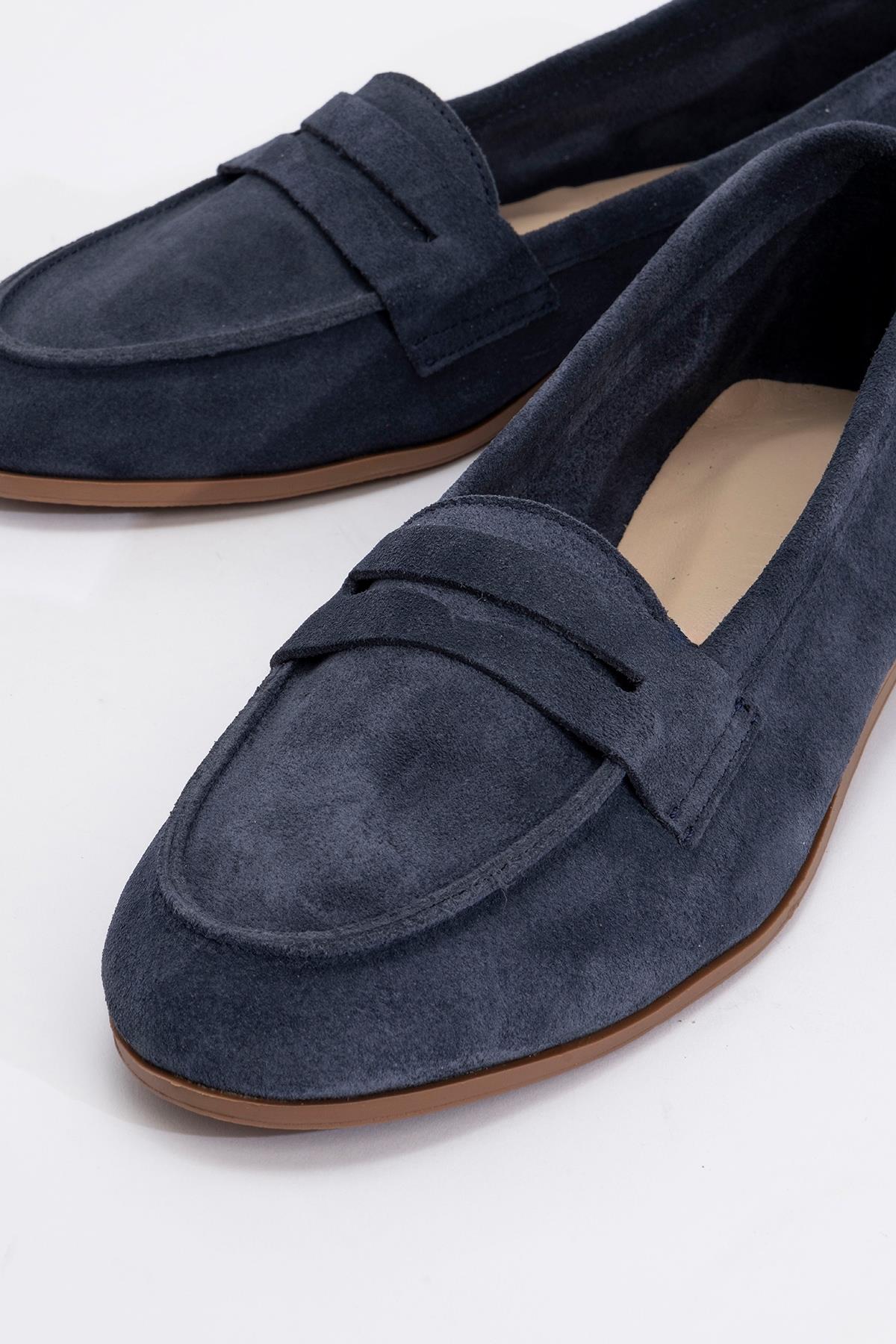 Tory - Denim Suede Genuine Leather Loafer Shoe (Women) - Image 3