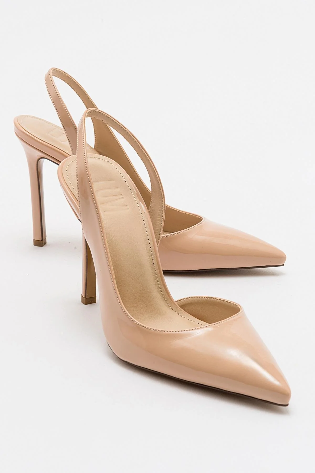 Twine - Beige Patent Heeled Shoe (Women)