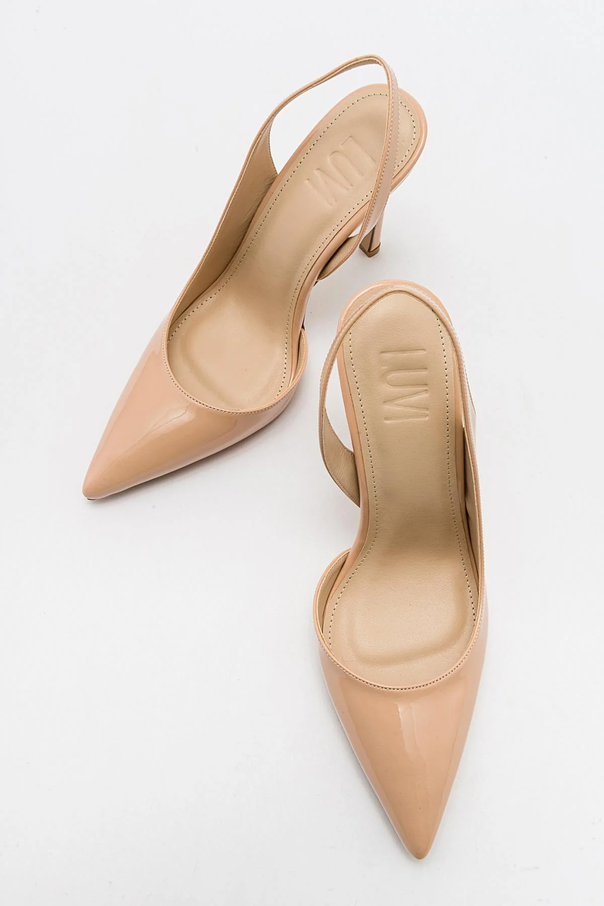 Twine - Beige Patent Heeled Shoe (Women) - Image 2