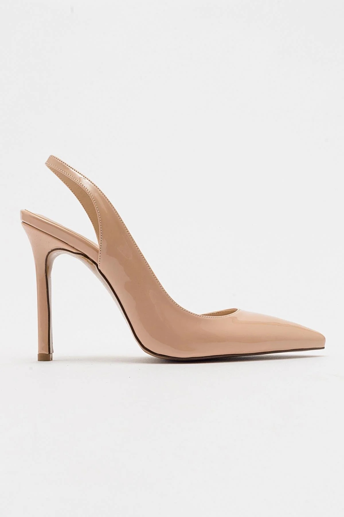 Twine - Beige Patent Heeled Shoe (Women) - Image 6